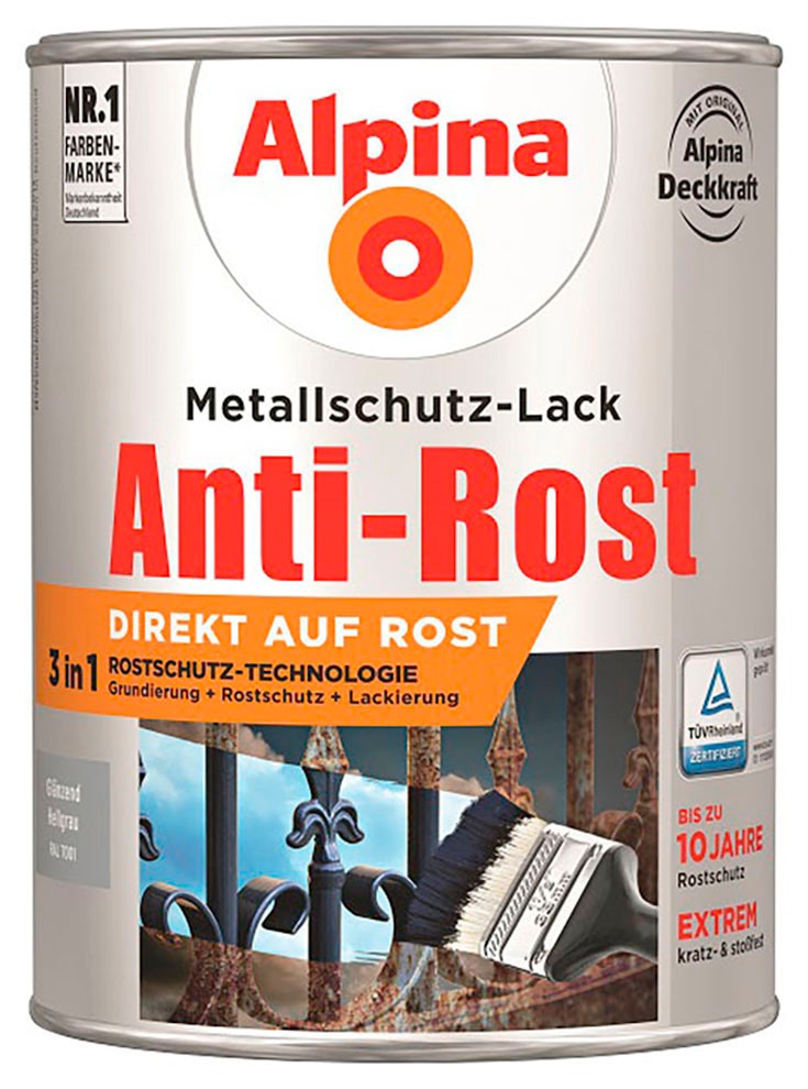 Alpina Metallschutzlack »Anti-Rost« glänzend ...