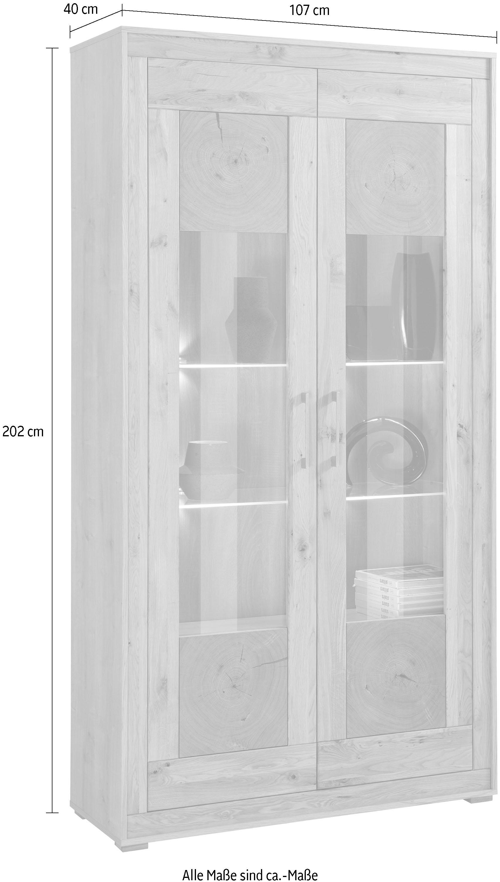 Glaseinsatz mit Vitrine, kaufen 202 cm Höhe | BAUR online