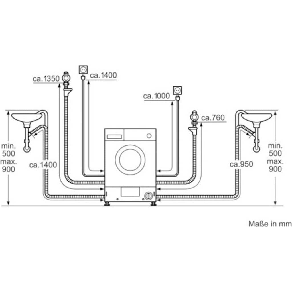 SIEMENS Einbauwaschtrockner »WK14D542«, iQ500