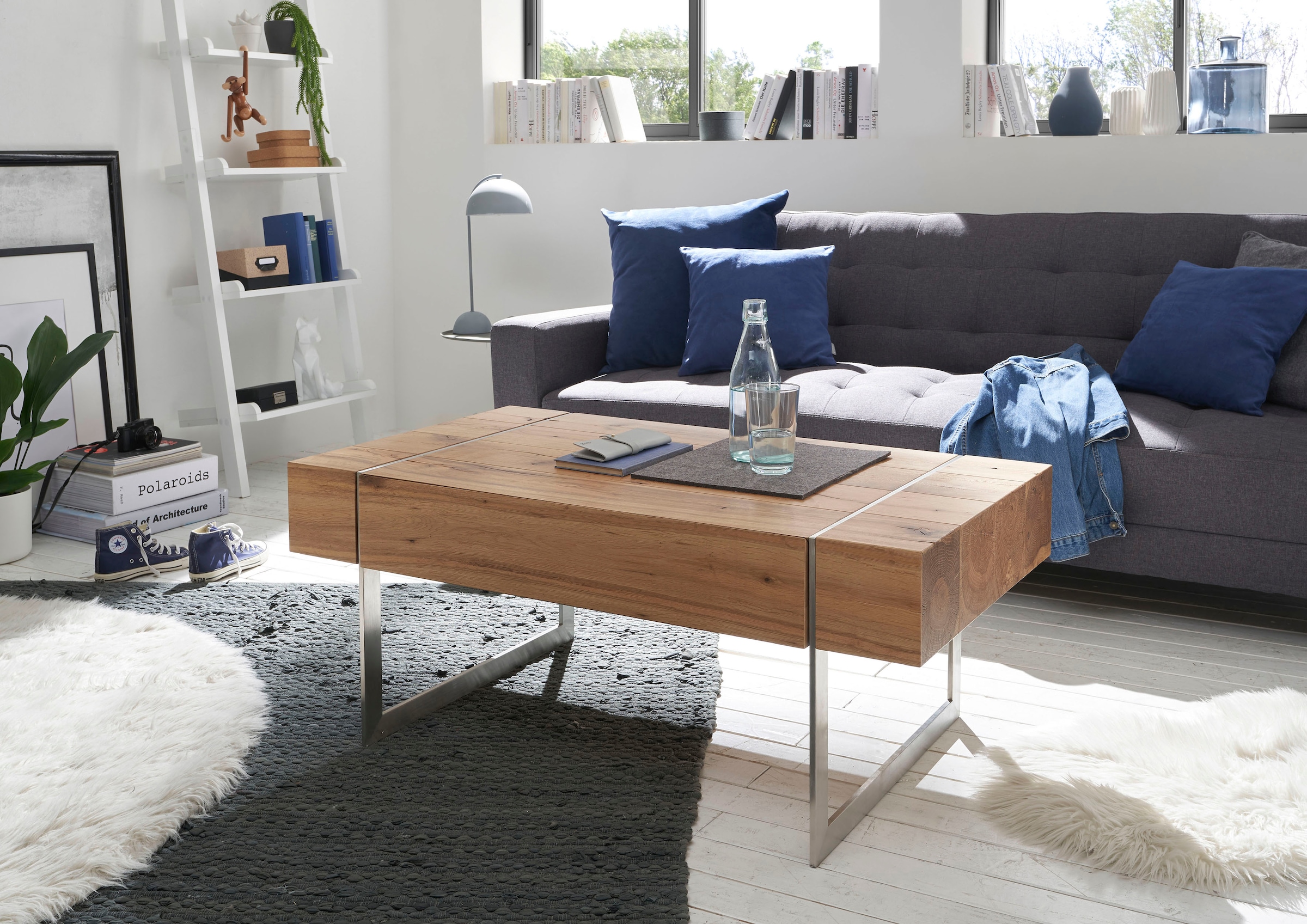 MCA furniture Couchtisch »Paphos«, Asteiche furniert BAUR Schublade kaufen 1 | mit
