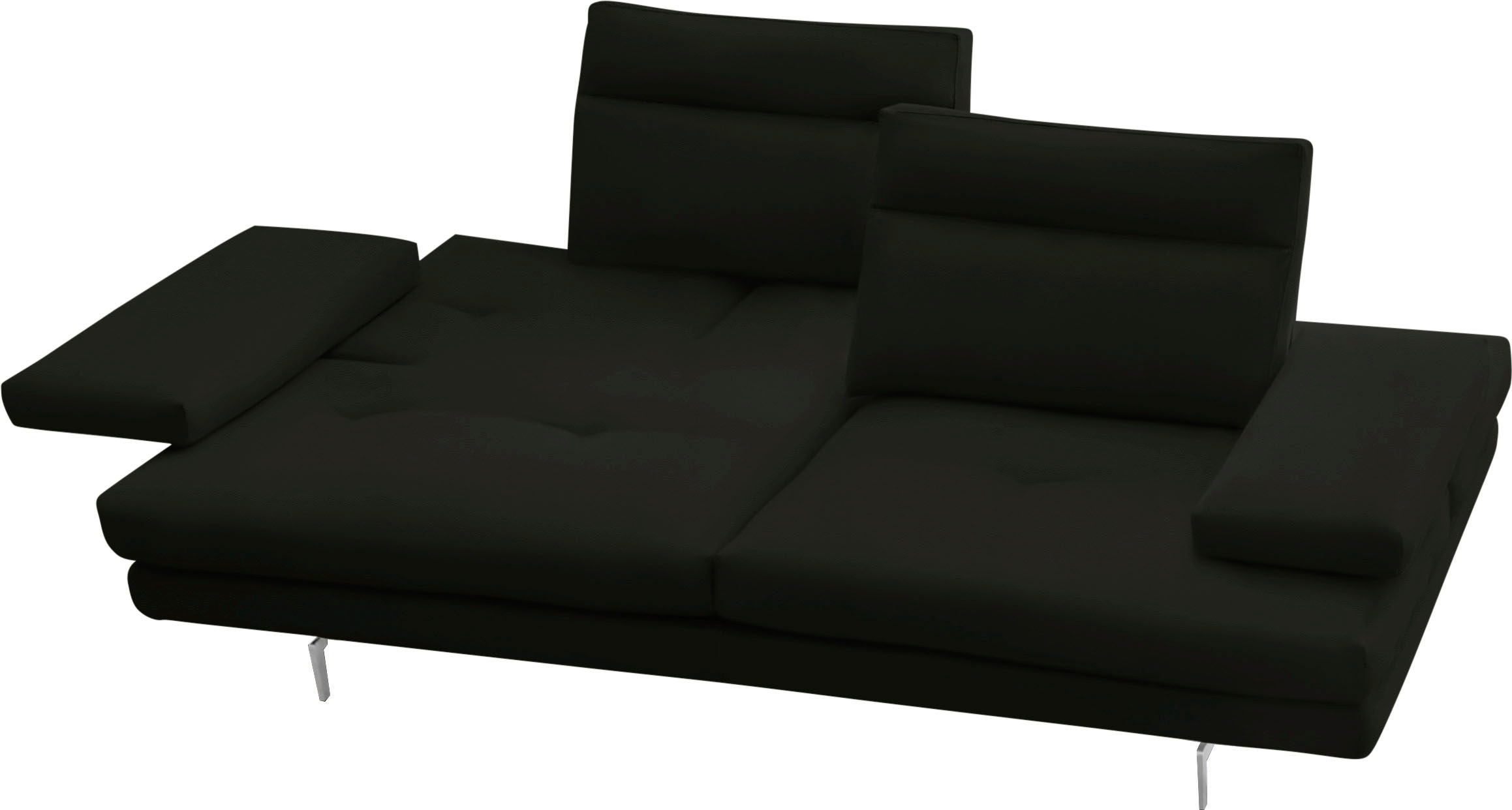 CALIA ITALIA 3-Sitzer »Toby Wing, Designsofa mit hohem Sitzkomfort, bequem und elegant«, inklusive Sitztiefenverstellung, Füße in Chrom glänzend