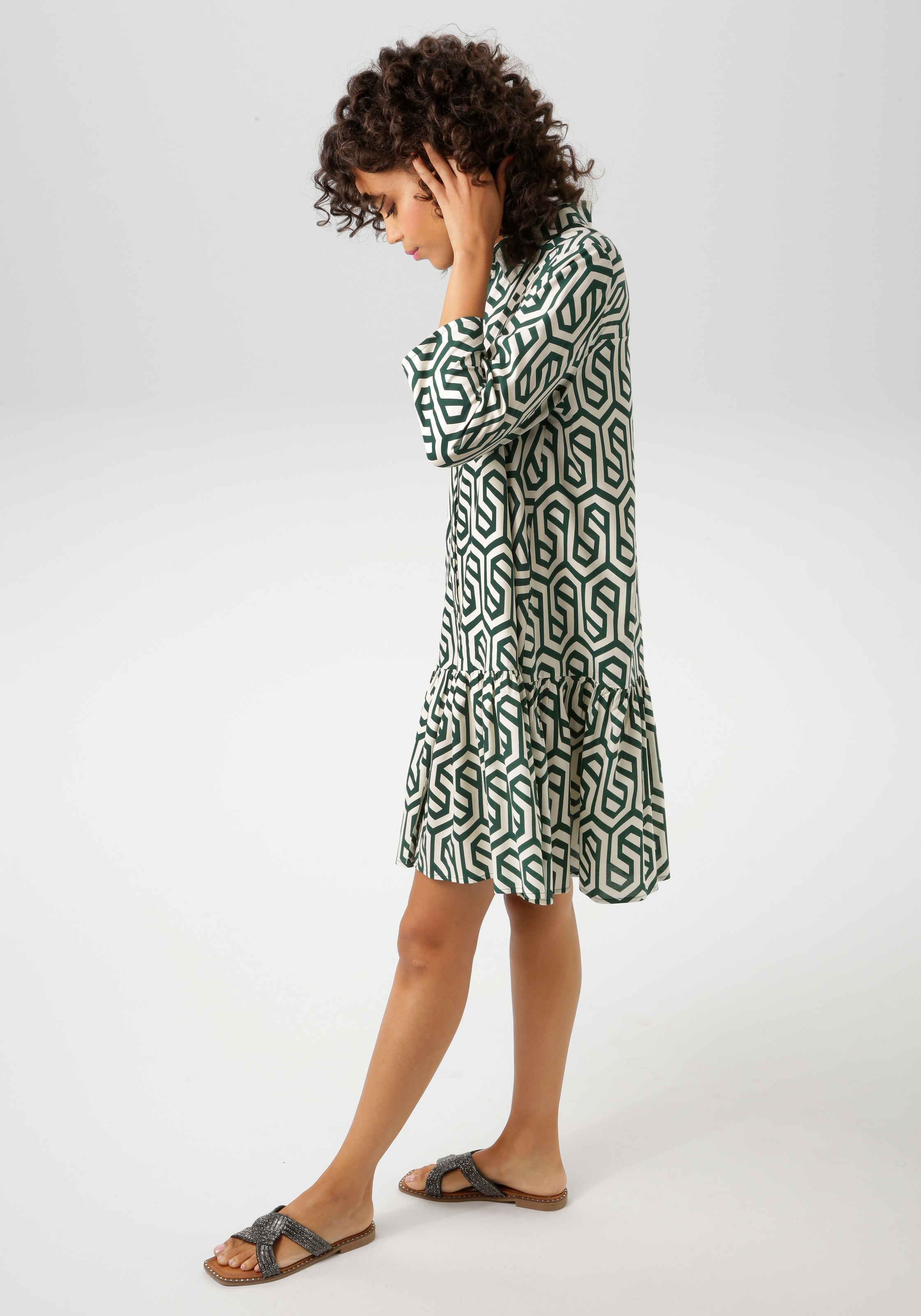 Aniston CASUAL Blusenkleid, mit grafischem Druck