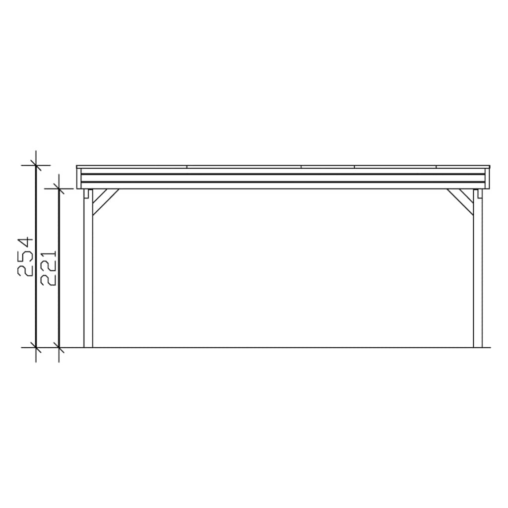 Skanholz Doppelcarport »Friesland«, Holz, 514 cm, grün