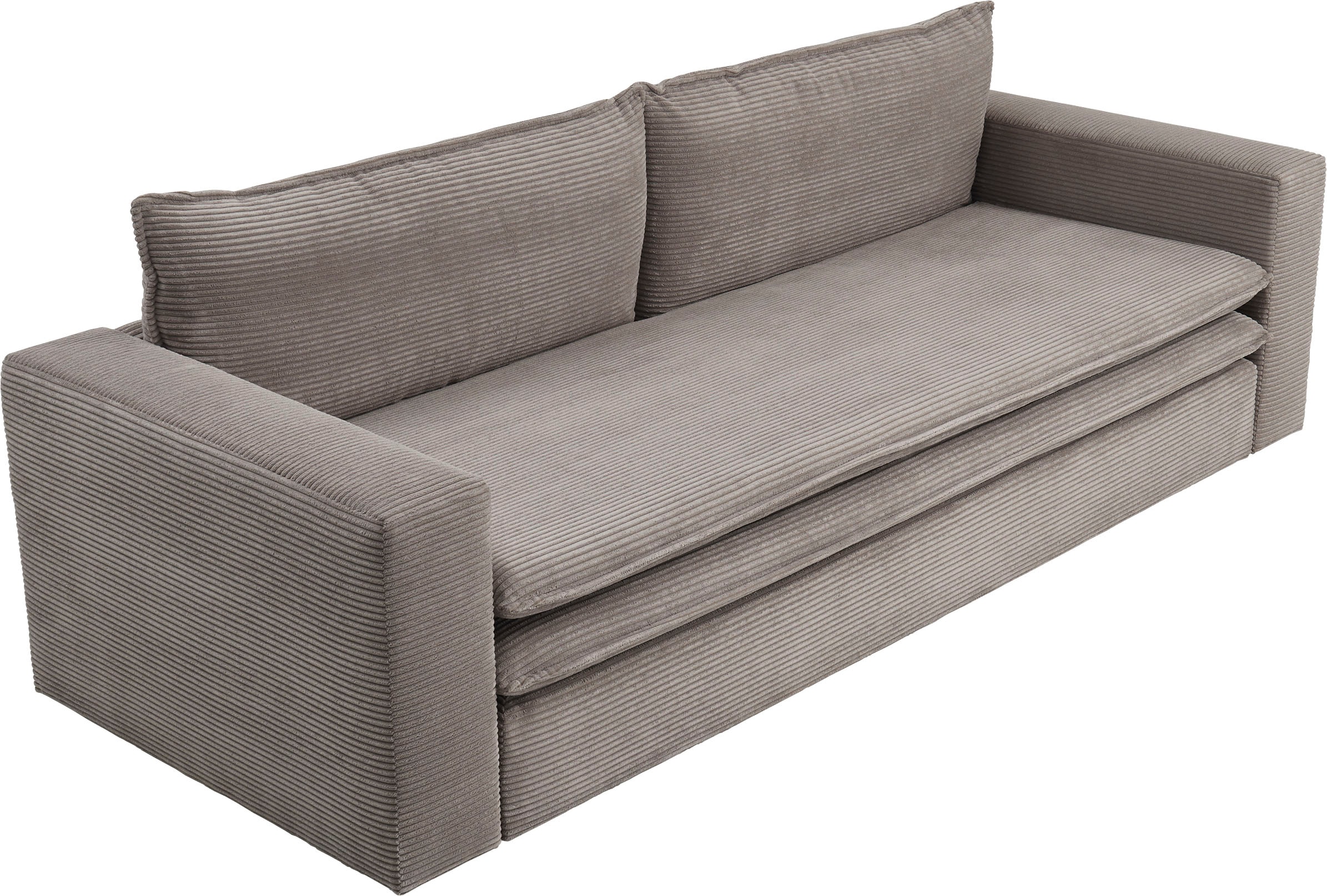 Places of Style Sitzgruppe »PIAGGE«, (2 tlg.), 3-Sitzer-Sofa mit Bettfunktion und Loveseat-Hocker im Set