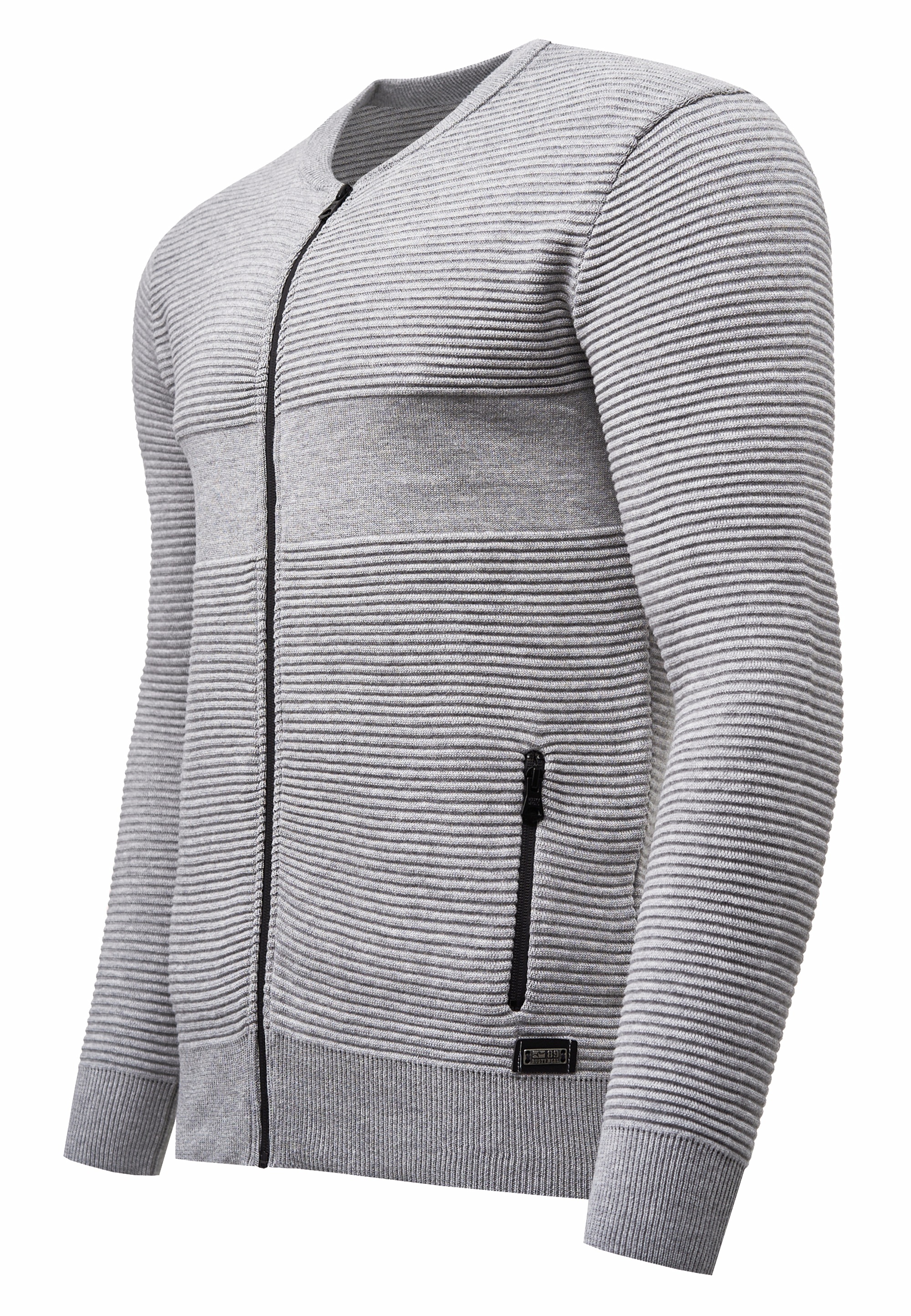 Rusty Neal Strickjacke, im trendigen Ripp-Design
