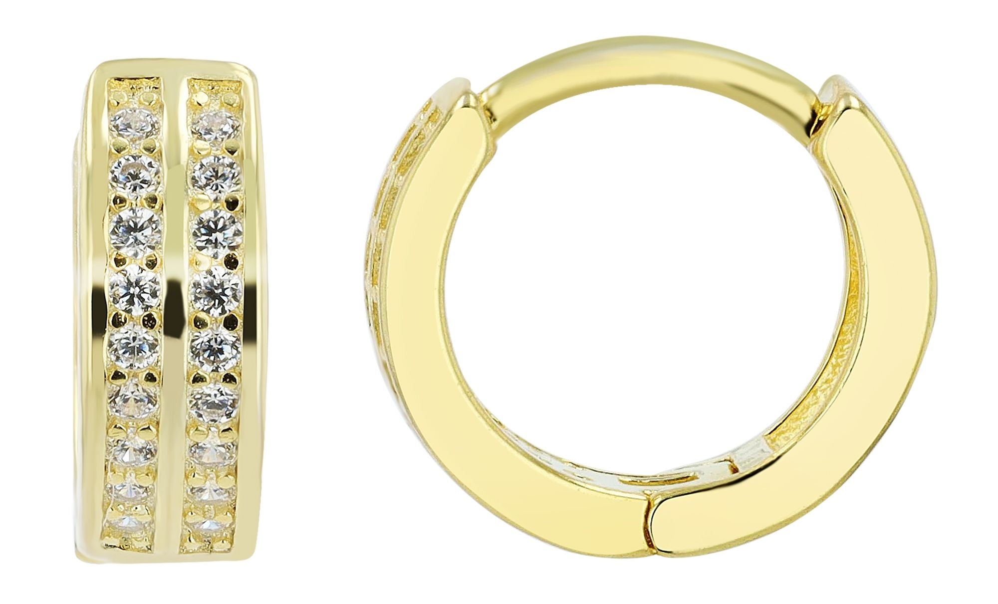 Adelia´s Klappcreolen »Damen Ohrringe – Klappcreole aus 925 Silber« Zum Verschenken – ideal zum Jubiläum