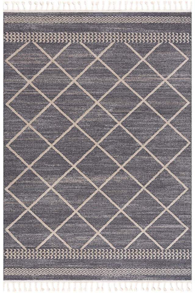 Thumbnail - Carpet City Teppich "Art 2645", rechteckig, 7 mm Höhe, Läufer, Kurzflor, mit Kettfäden, Rauten-Optik