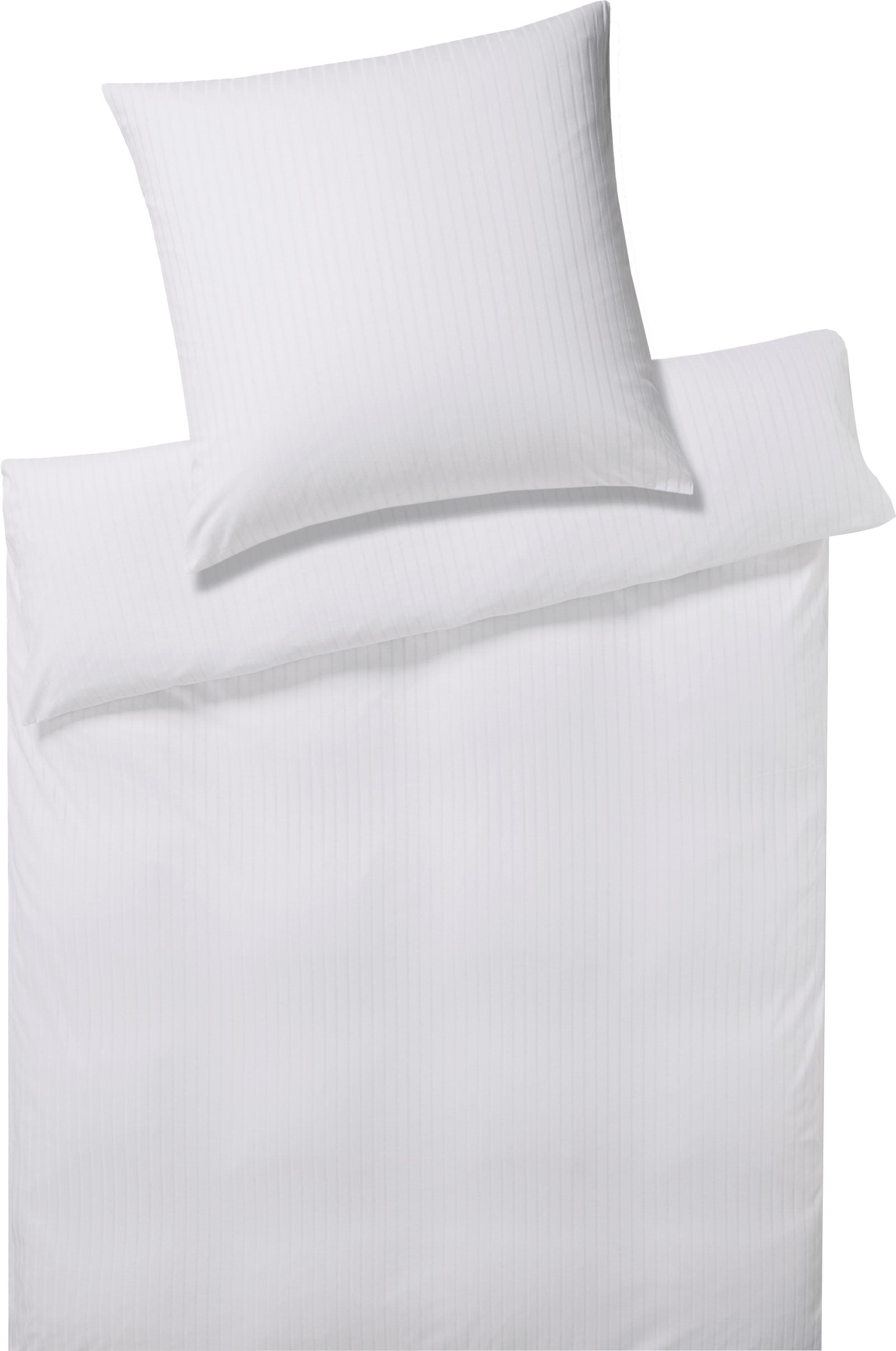 Elegante Bettwäsche "Solid Stripe" 2 Stk. angenehmes Hautgefühl