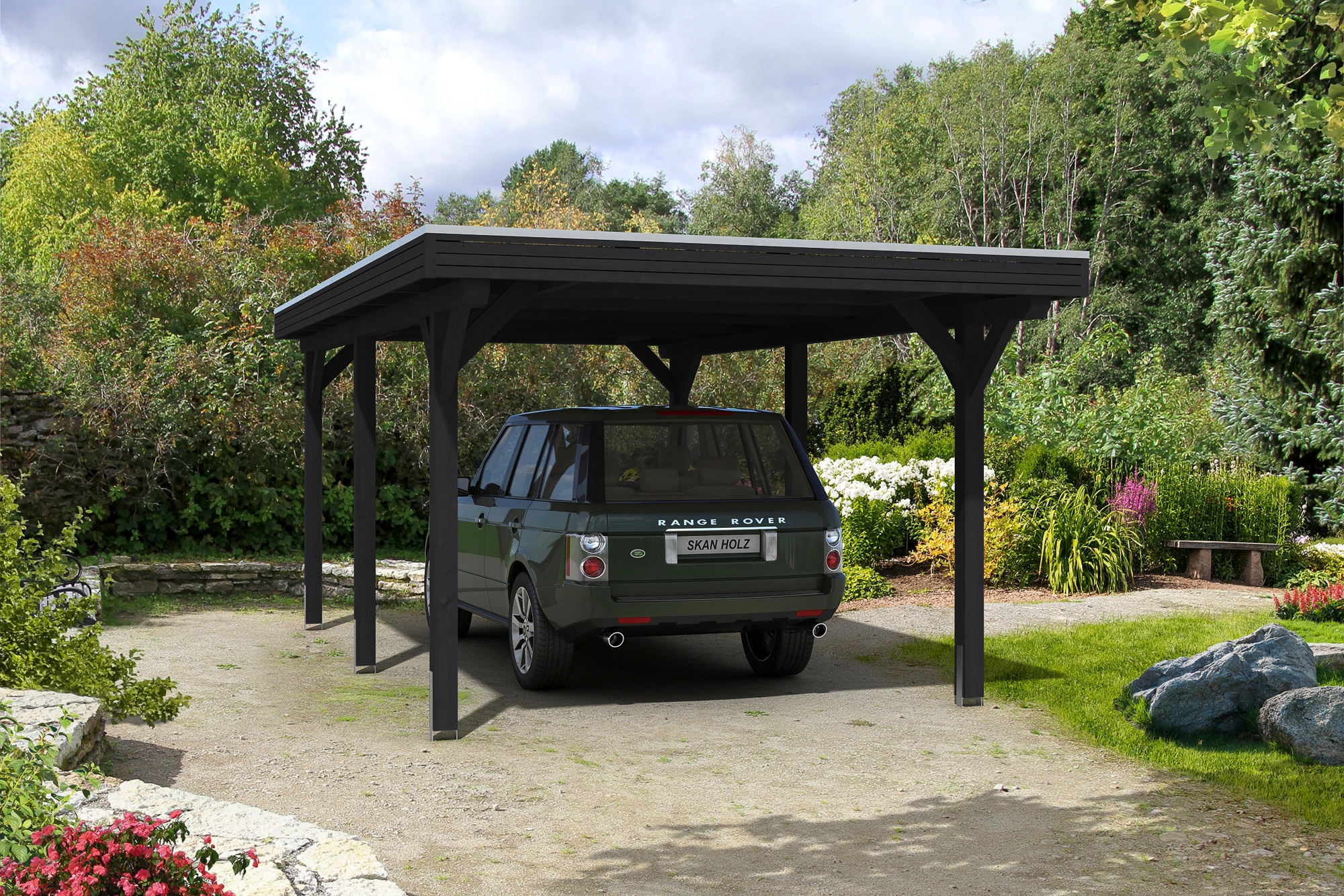 Skanholz Einzelcarport »Spessart«, 291 cm, Anthrazit