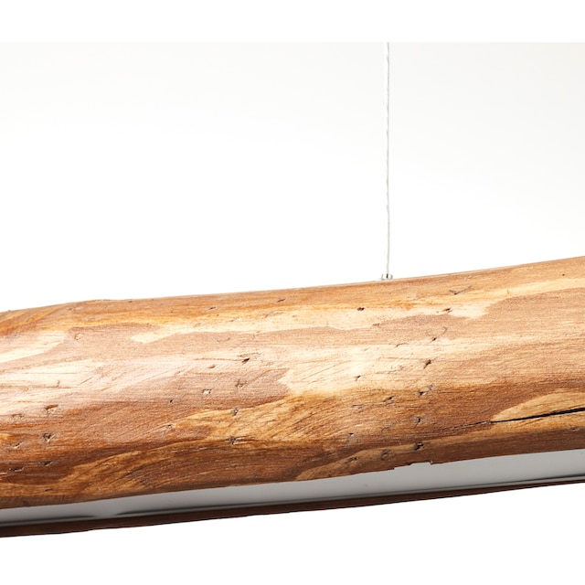 Brilliant LED Pendelleuchte »Odun«, 1 flammig-flammig, 90 cm Breite,  Touchdimmer, 2700 lm, warmweiß, Holz, kiefer gebeizt | BAUR