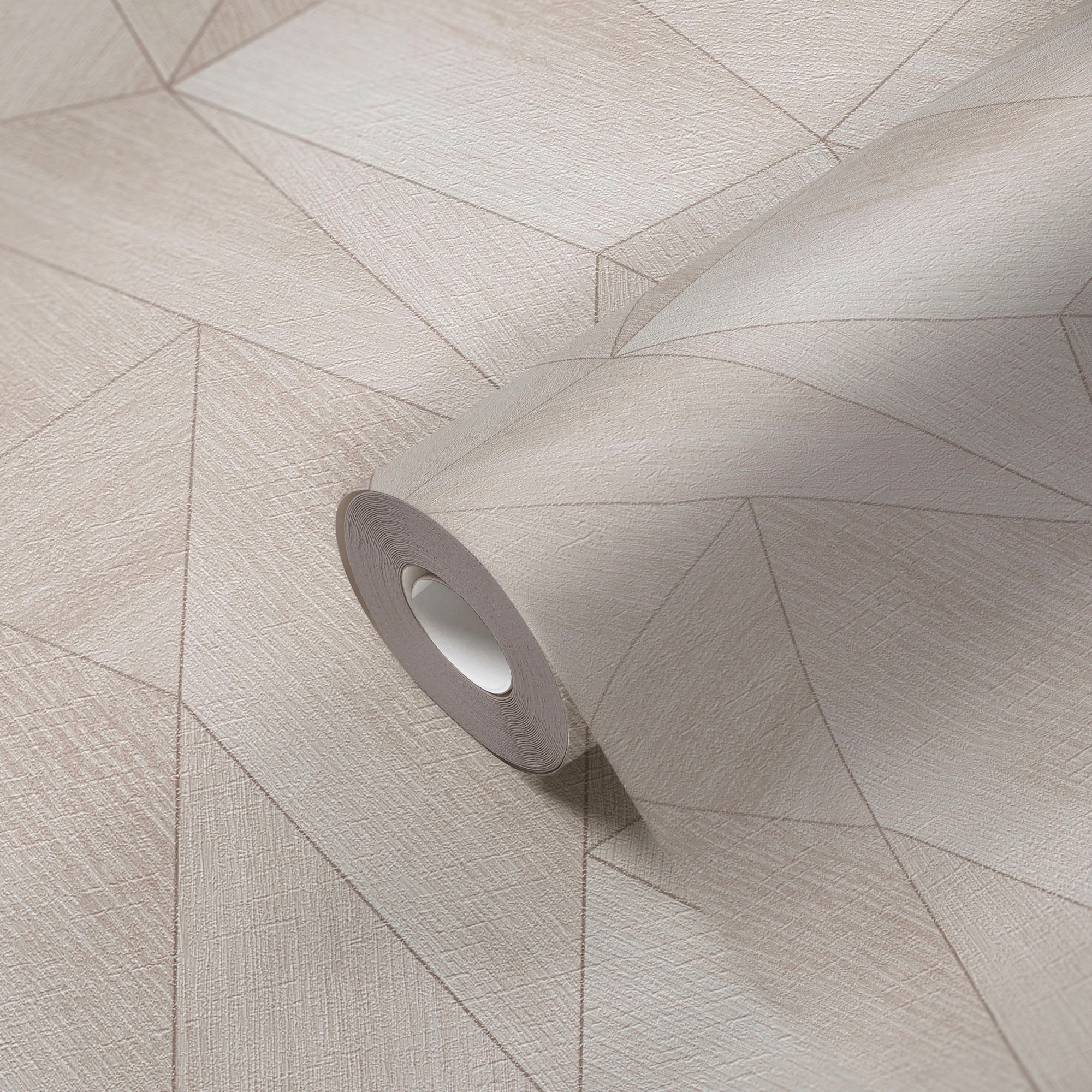 Thumbnail - living walls Vliestapete "Geometrische Tapete aus Holzoptik - Vliestapete" leicht glänzend strukturiert Moderne Tapete m...