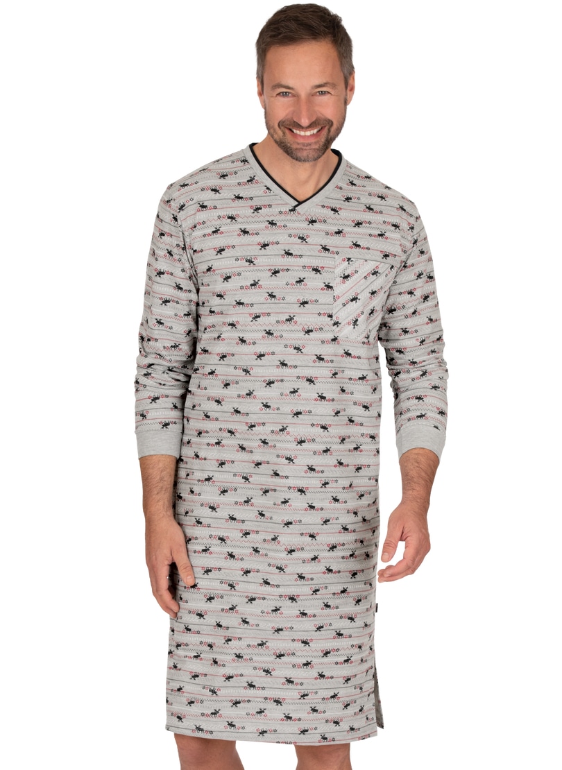 Trigema bestellen | online »TRIGEMA mit Pyjama Elch-Motiven« Nachthemd BAUR