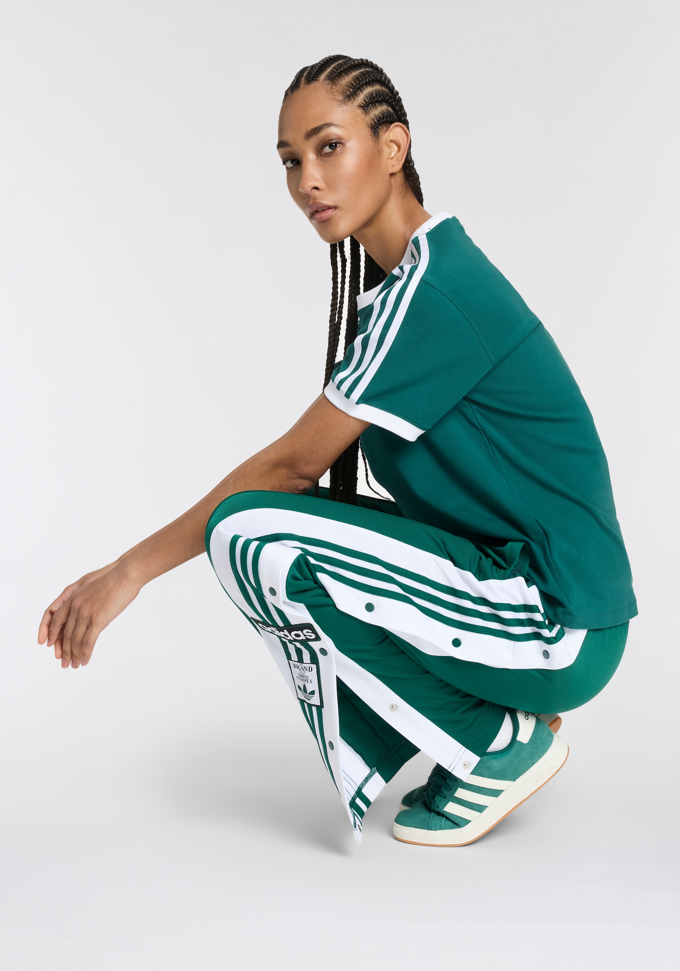 adidas Originals T-Shirt »3 STRIPE TEE«, drei Streifen Shirt mit Trefoil Logo