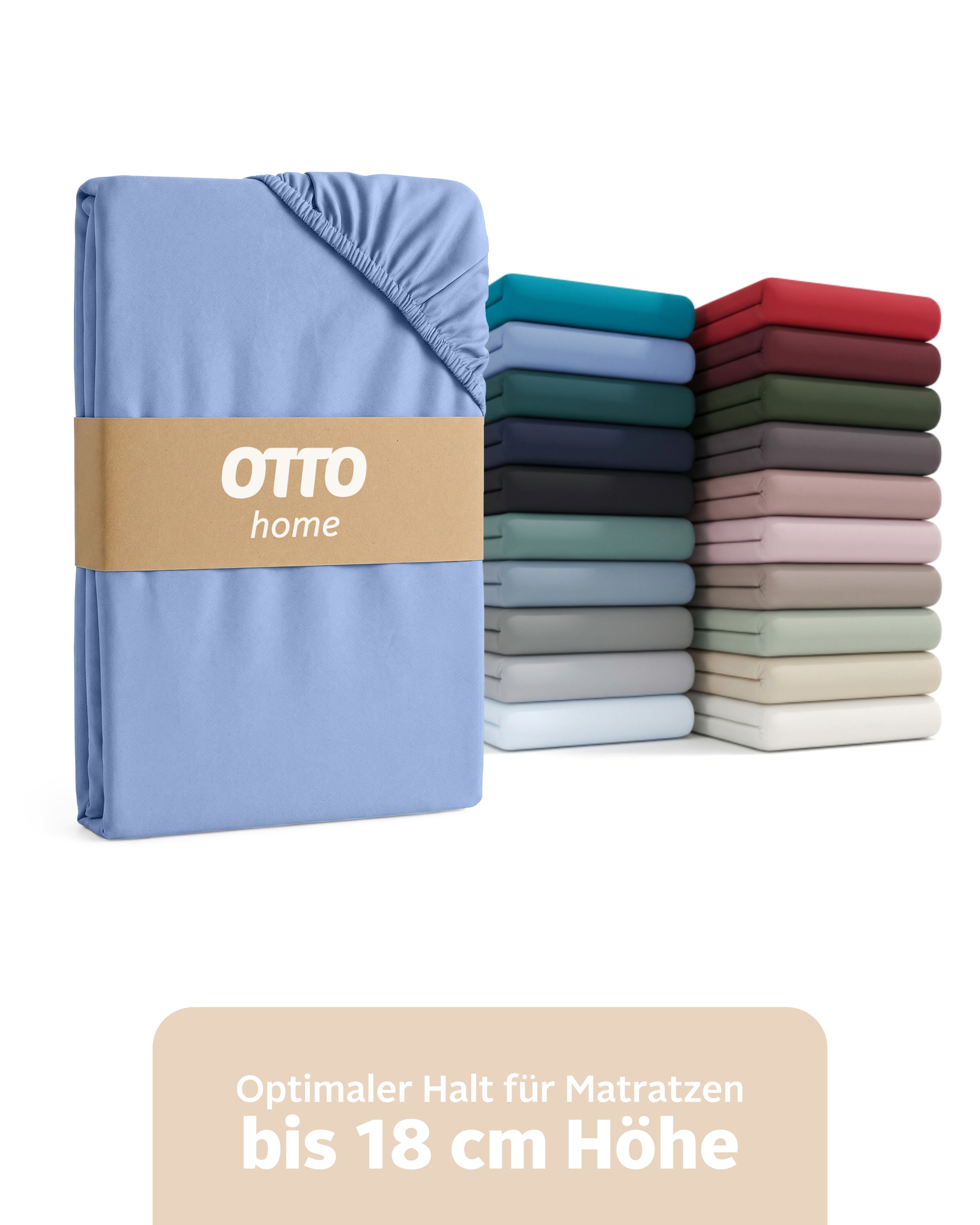 OTTO home "PHYSALIS in BASIC und PREMIUM Qualität, 100% Baumwolle" für Matratzen bis 18 cm Höhe, Bettlaken, Spannbetttuch, pflegeleicht