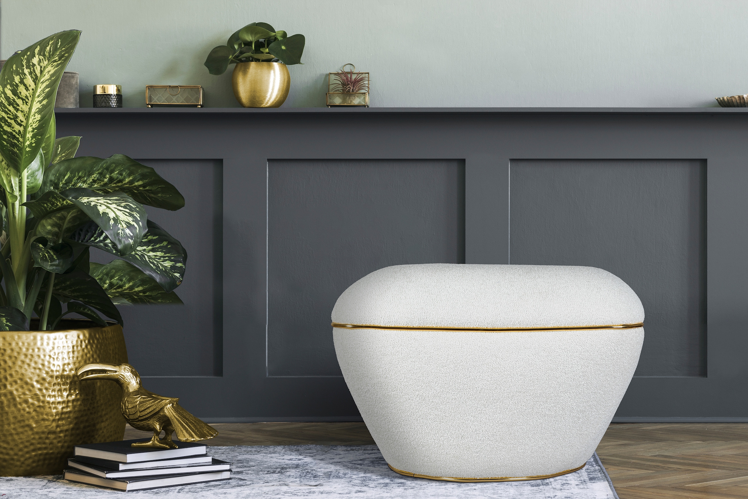 Kayoom Sitzhocker »Hocker Contessa 125, vielseitig einsetzbarer Allrounder, elegante Form«, (1 St.), komfortabel, hochqualitativ, pflegeleicht, elegante Form