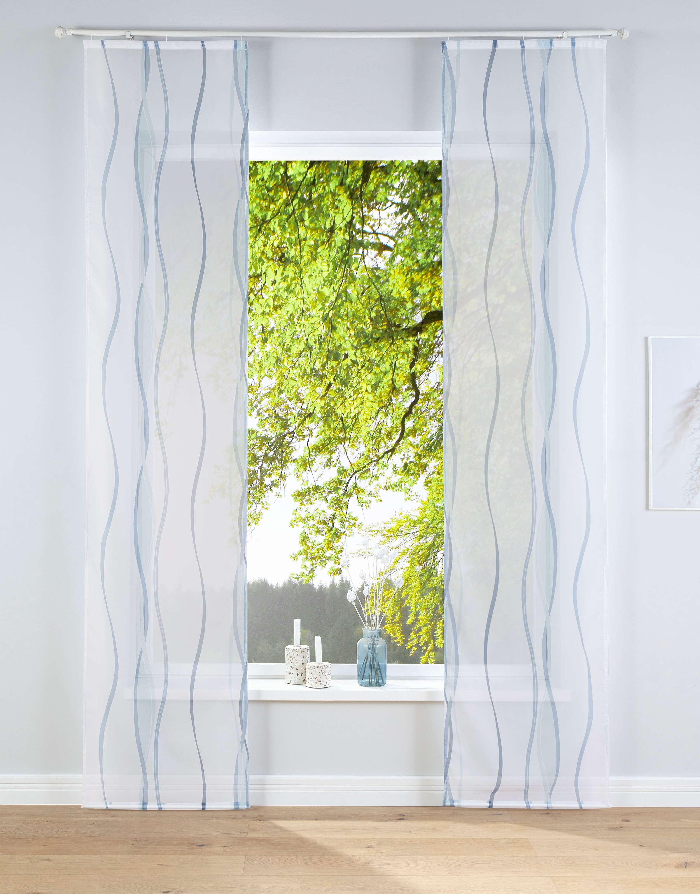 my home Schiebegardine "Dimona" Klettschiene 2 Stk. tlg. 2-er Set, Fertigga günstig online kaufen