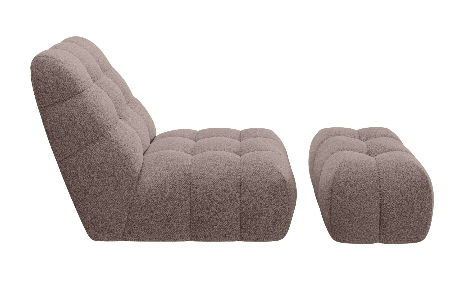 Guido Maria Kretschmer Home&Living XXL-Sessel »AURELIAN Loveseat XXL mit Hocker im Set, Lese-Sessel, Relaxsessel,«, mit Wellenunterfederung, Struktur fein, Struktur grob, Velours