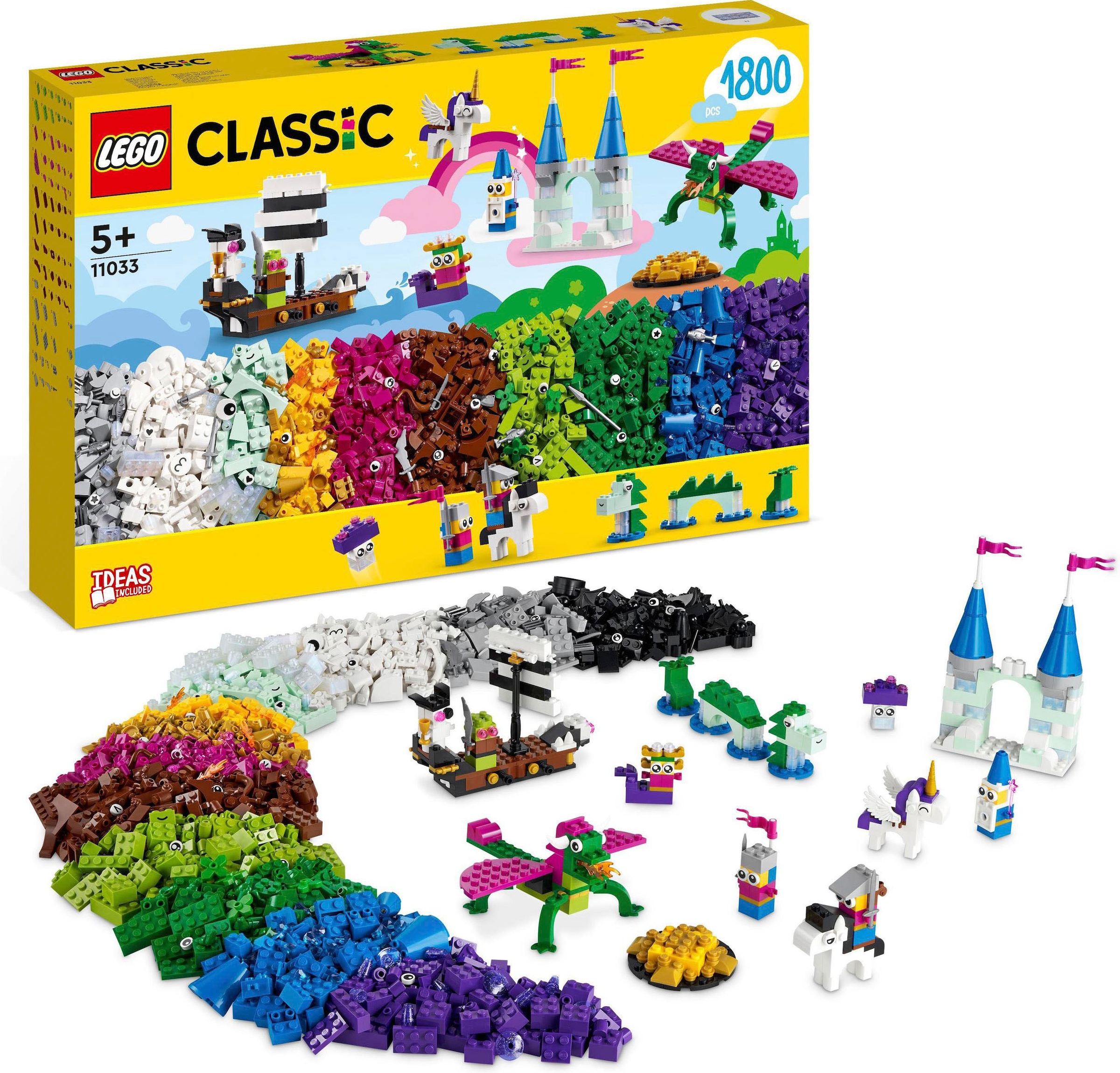 Konstruktionsspielsteine »Fantasie-Universum Kreativ-Bauset (11033), LEGO® Classic«,...