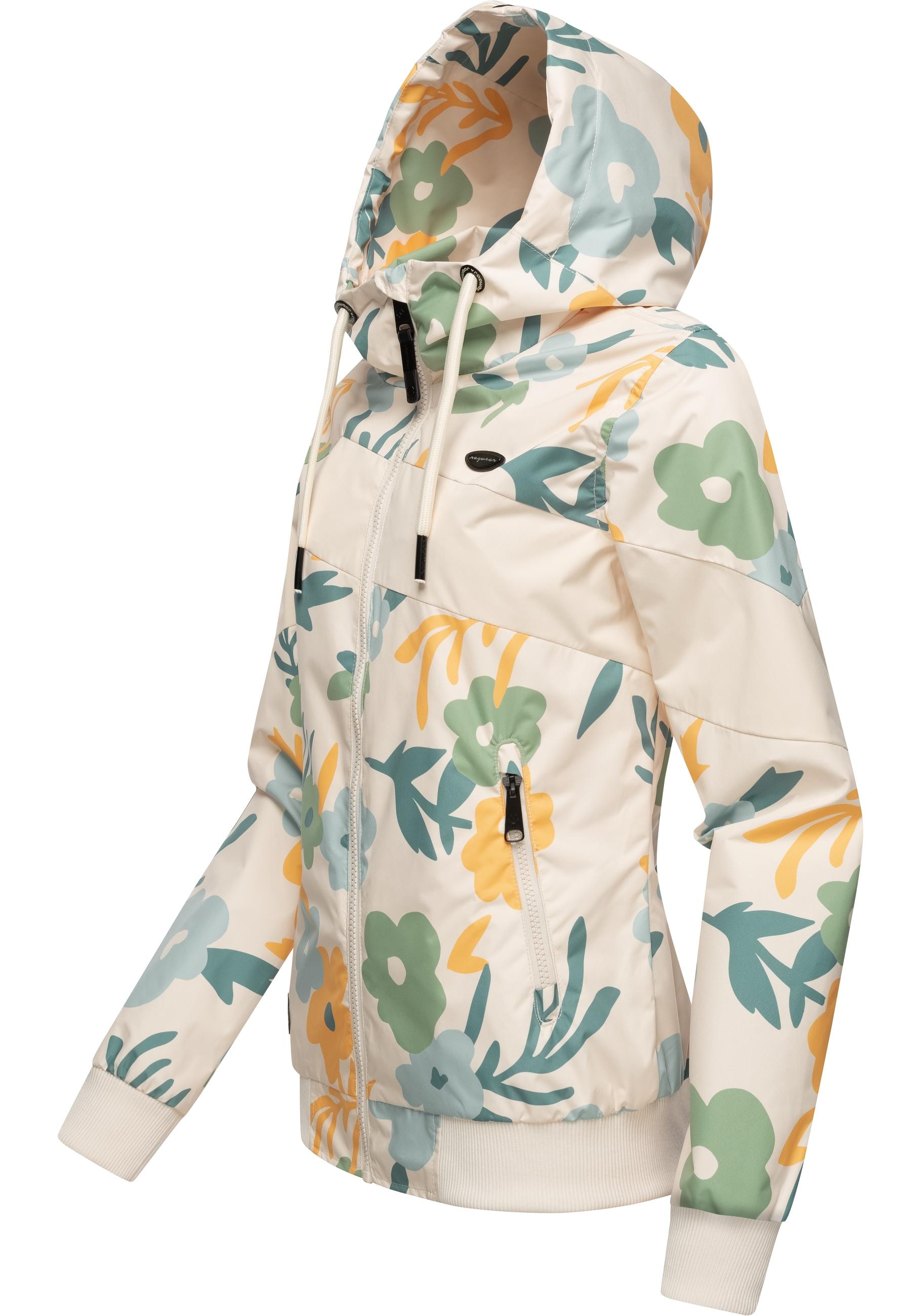 Ragwear Outdoorjacke "Nuggie Block Flower", mit Kapuze, modische Damen Frei günstig online kaufen