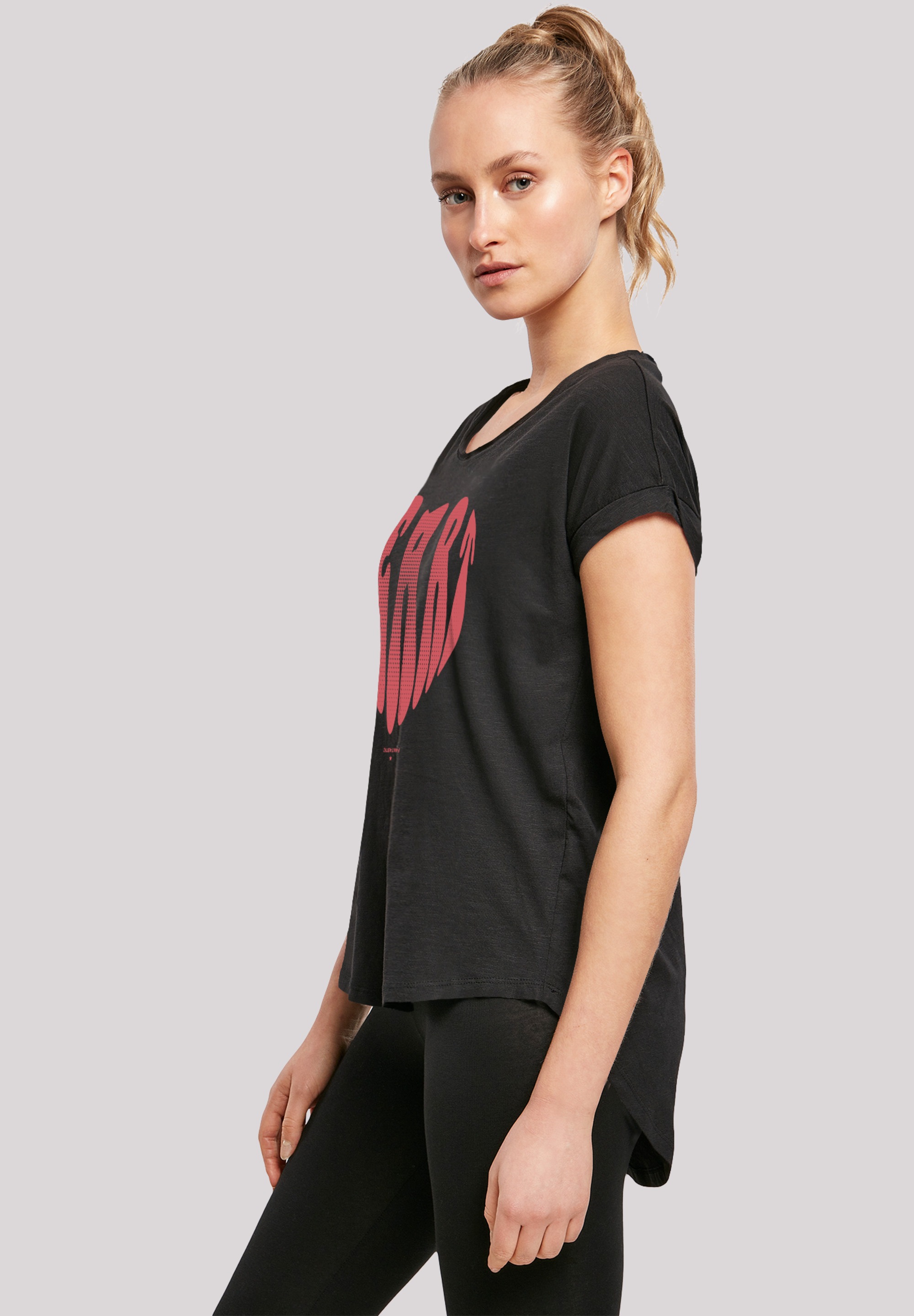 F4NT4STIC T-Shirt »Valentinstag Herz Rot«, Print
