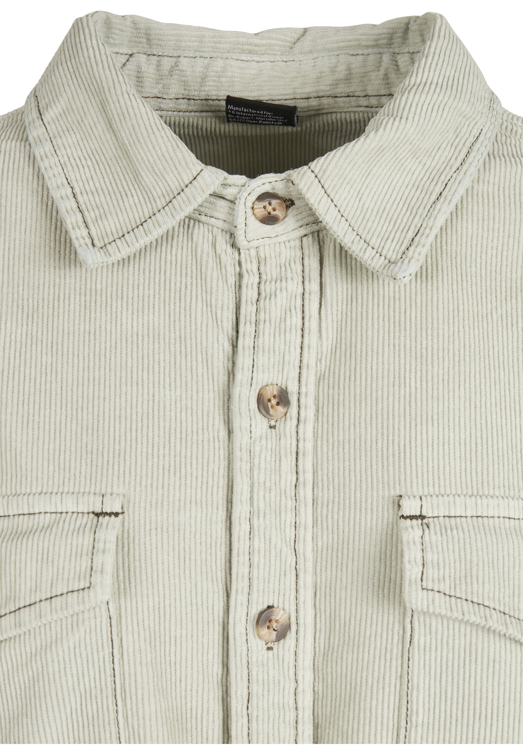 Thumbnail - URBAN CLASSICS Kurzarmshirt "Urban Classics Damen Ladies Long Corduroy Overshirt" 1