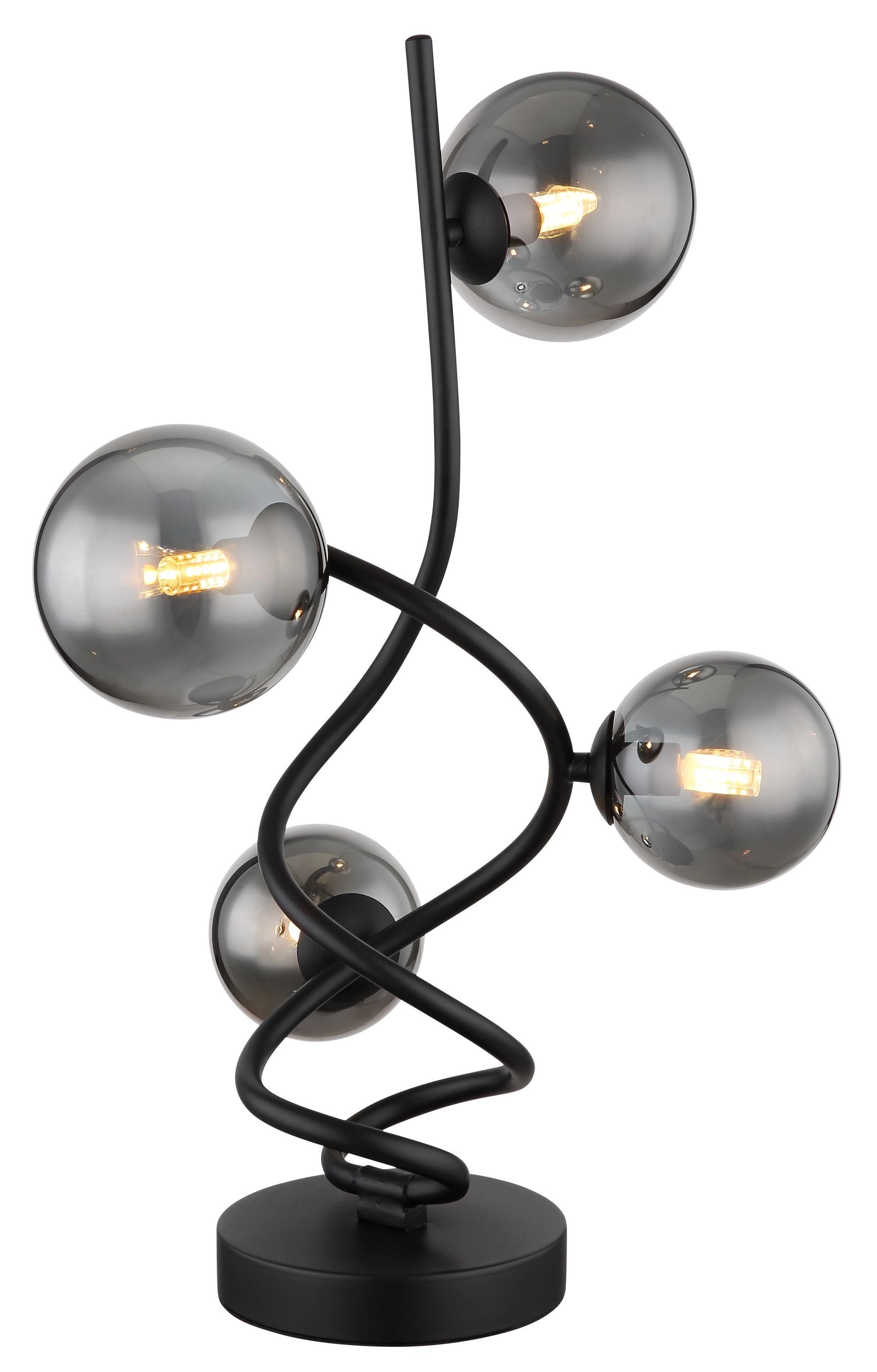 GLOBO LIGHTING Tischleuchte »RIHA«, 4 flammig, Leuchtmittel G9 | Leuchtmittel wechselbar, Nachttischlampe, Flur, Wohnzimmer, Glas, Design