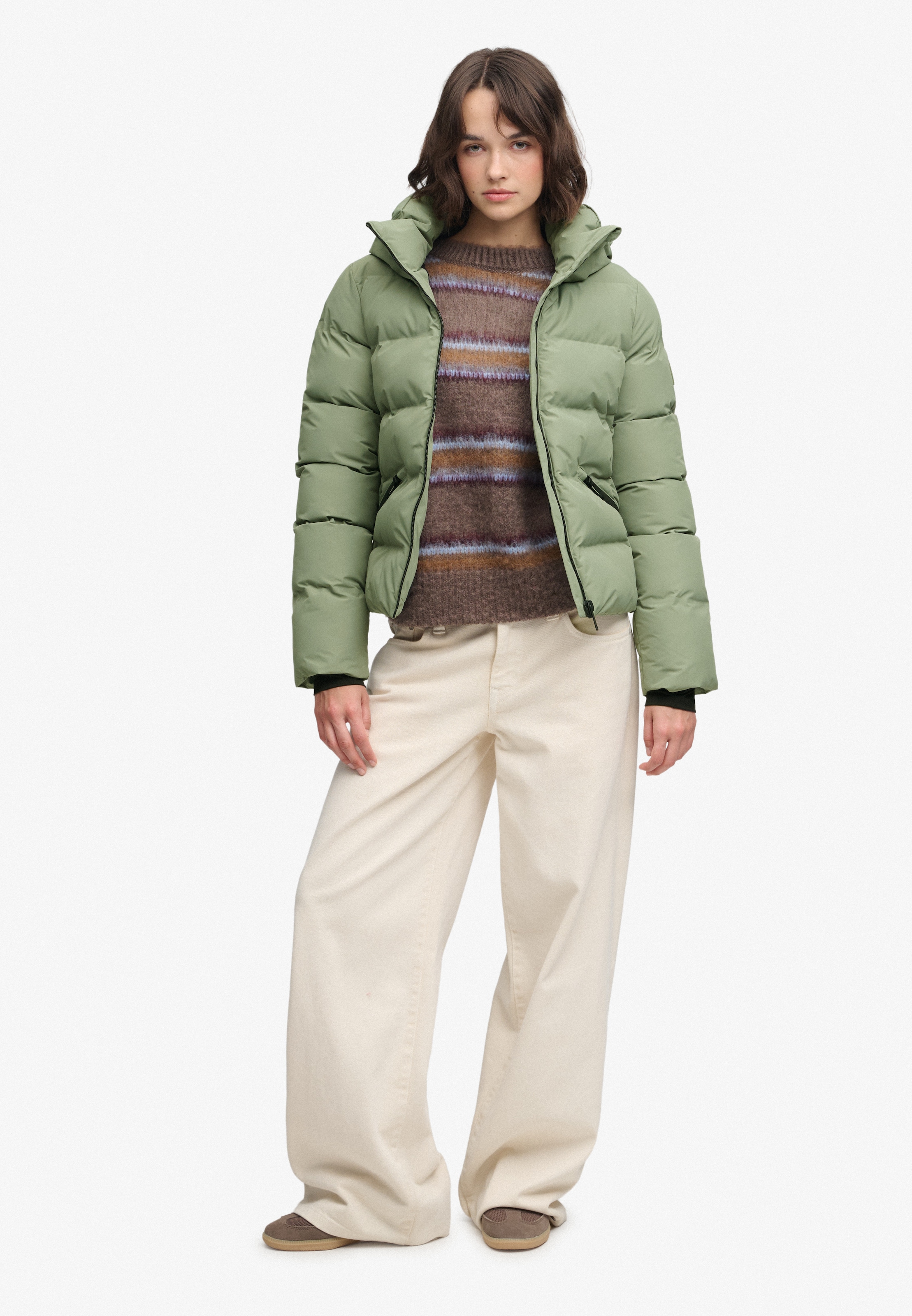Superdry Steppjacke »HOODED CITY PADDED JACKET« mit Kapuze Kunstfaser, relaxed fit