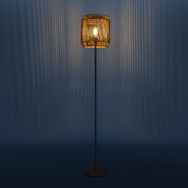 Paco Home Stehlampe »Pedro«, 1 flammig-flammig, LED Modern Wohnzimmer  Schlafzimmer Optik Boho Korb E27 | BAUR