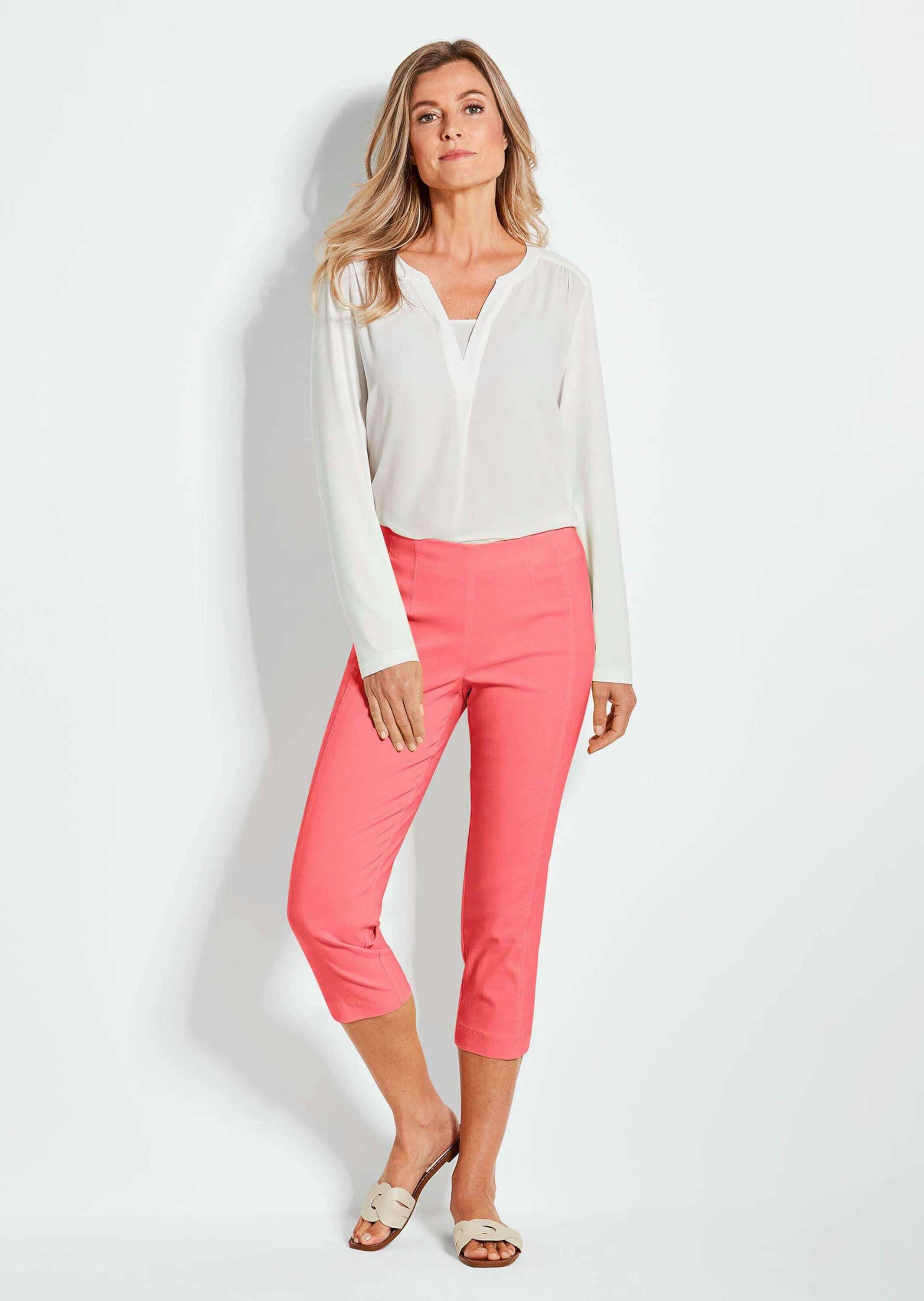 GOLDNER Schlupfhose »Kurzgröße Schlupfhose LOUISA mit Steppnähten«