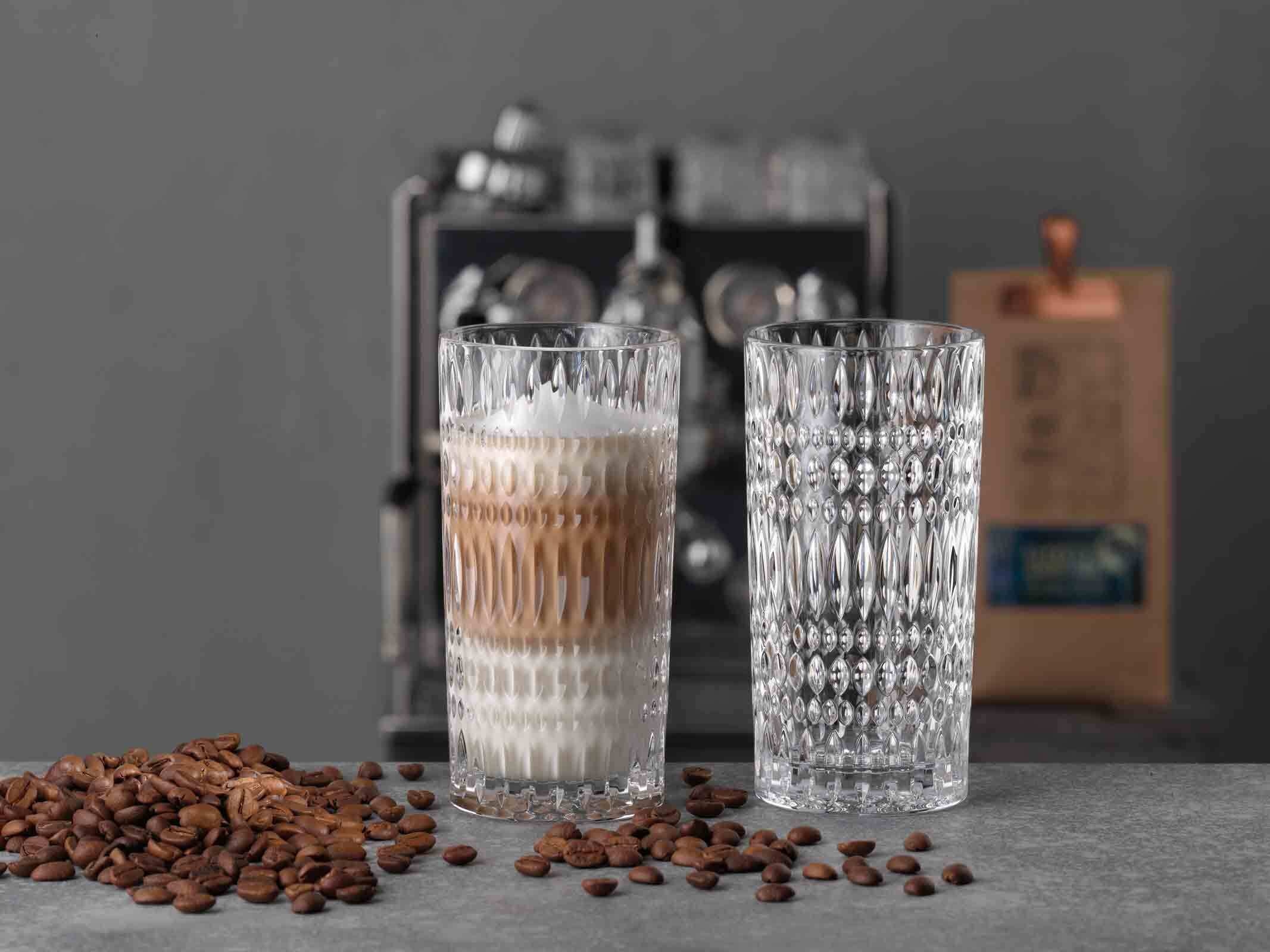 Nachtmann Latte-Macchiato-Glas »Latte Macchiato Gläser Ethno Barista 434 ml 2er Set transparent«