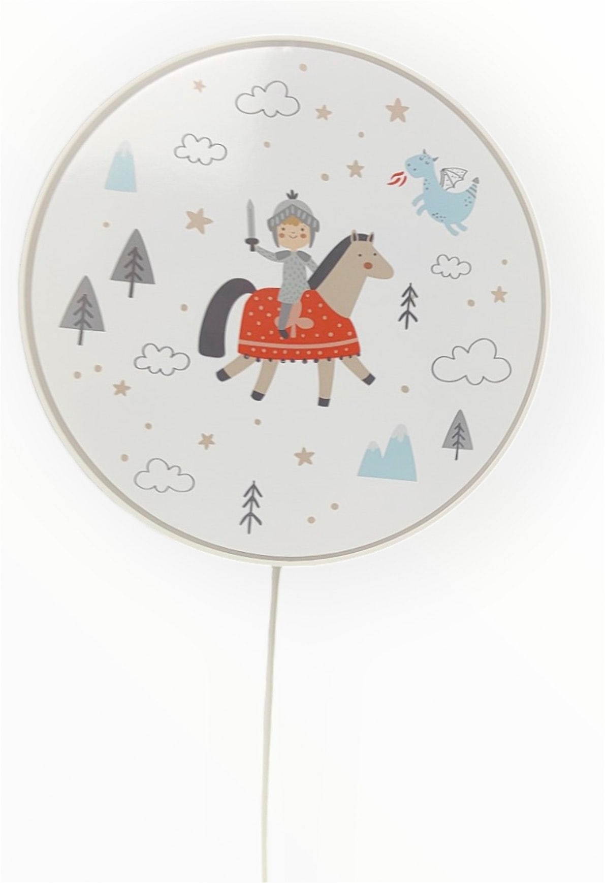 niermann Wandleuchte »Kinderlampe mit Motiv "Ritter Theo", Kinderzimmer« E14 1 Stk. bruchsicheres Gehäuse, Schalter im Anschlusskabel, Made in Germany