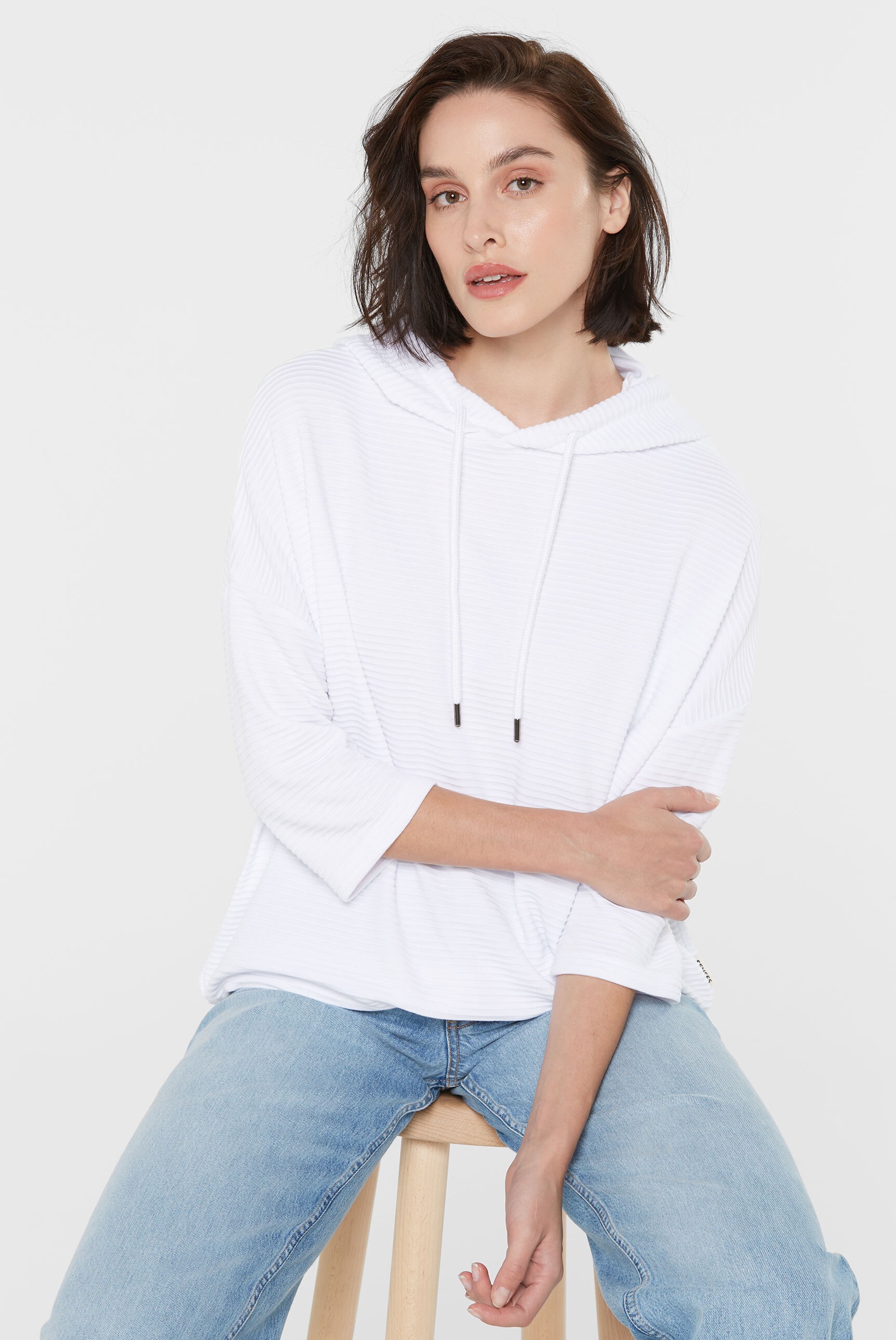 SENSES.THE LABEL Kapuzensweatshirt mit überschnittenen Schultern günstig online kaufen
