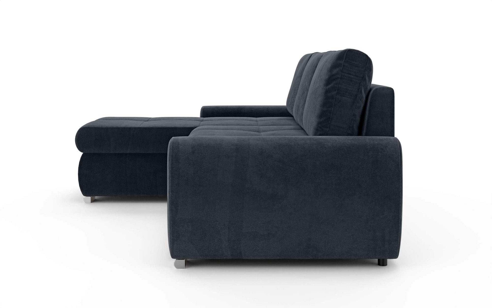 INOSIGN Ecksofa »HAVERHILL Schlafsofa mit Bettkasten, Maße B/H/T: 237/89/166 cm«, L-Form mit Recamiere links oder rechts bestellbar, Wellenunterfederung
