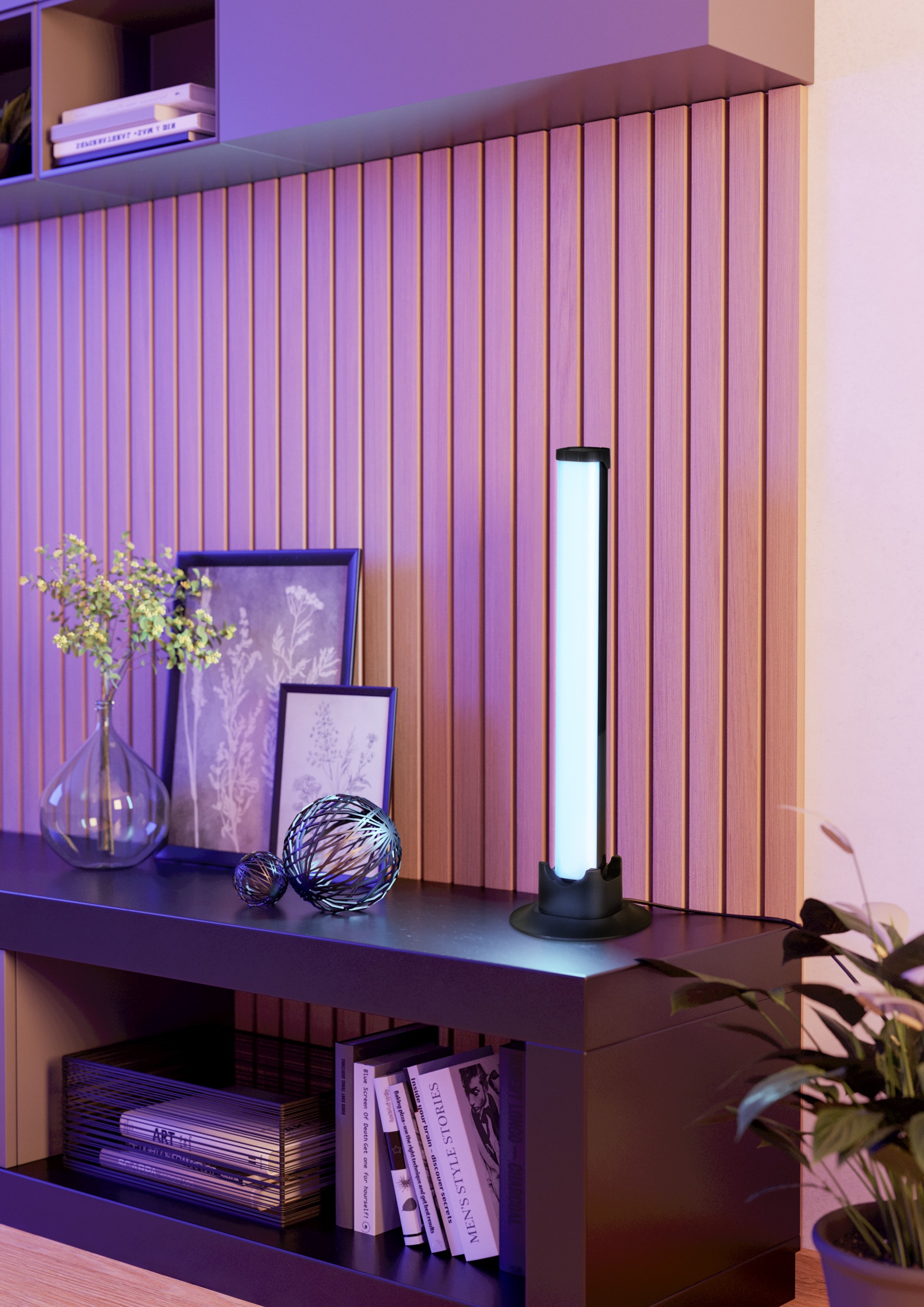 EGLO LED Dekolicht »GAMER LIGHT, Tischlampe, musikgesteuert, 2er Set, Gaming Zimmer« LED-Modul 2 Stk. RGB | warmweiß - kaltweiß Fernbedienung inkl., 150cm USB-Kabel, Musikmodi, H: 32,5cm x D: 3cm