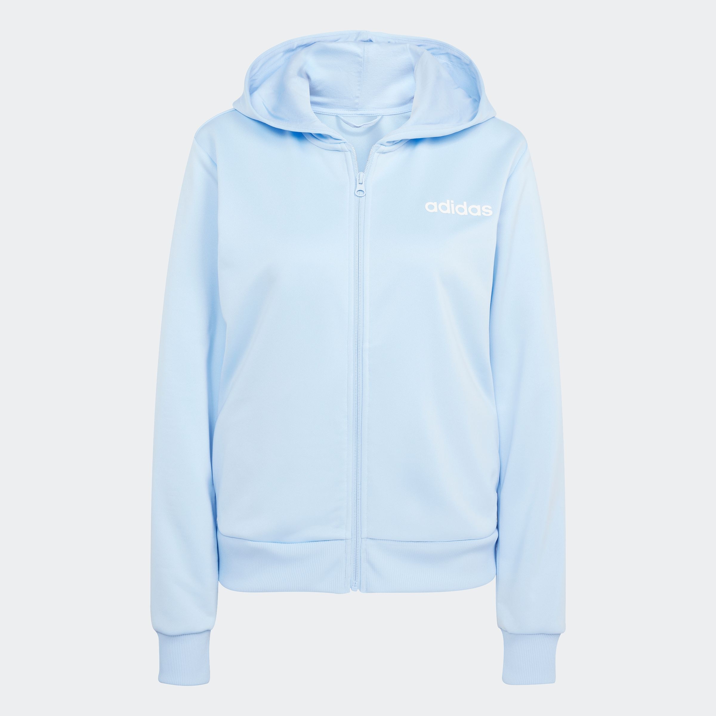 adidas Sportswear Trainingsanzug »W LINEAR TS«, (2 tlg.), Trainingsjacke mit Kapuze, Tracksuit