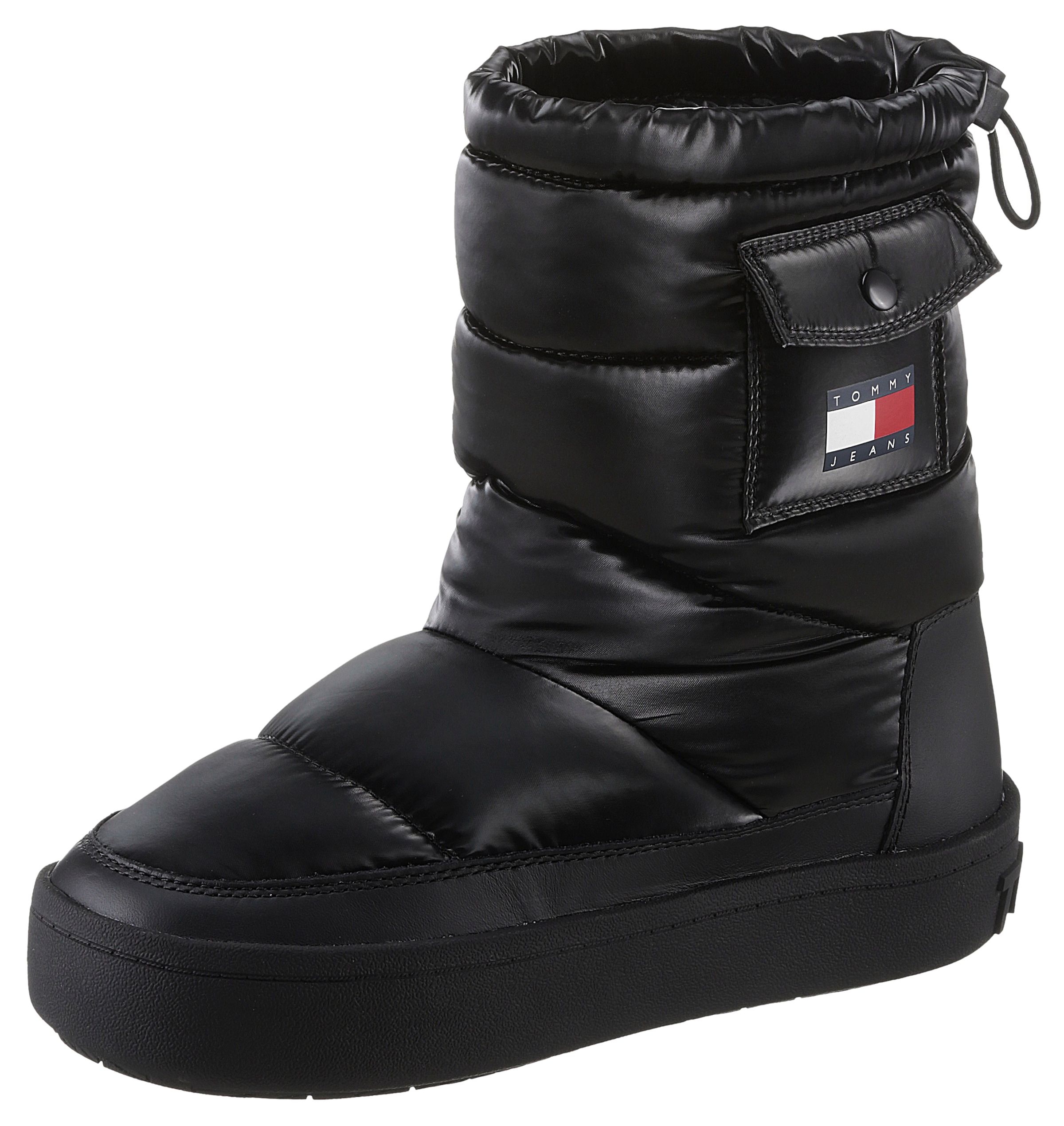 Tommy Jeans Snowboots "TJW WINTER FEMININE BOOT", Plateau, Schneestiefel, Winterboots zum Schlupfen