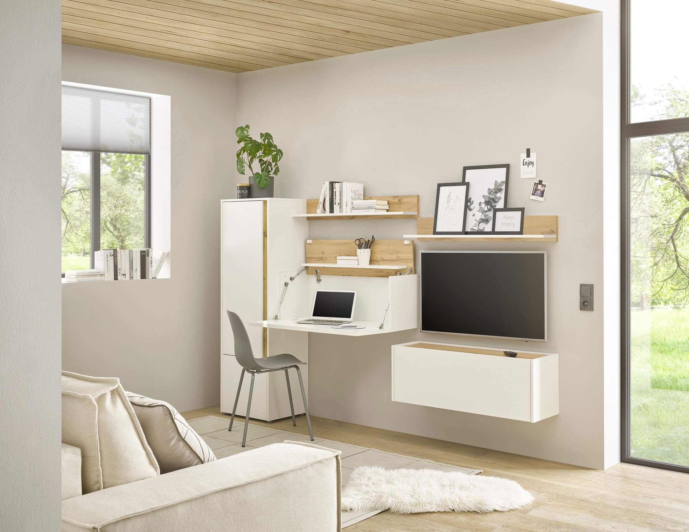INOSIGN Büromöbel-Set »CiTY/GiRON«, (Set, 5 tlg.), Wandsekretär, Home Office