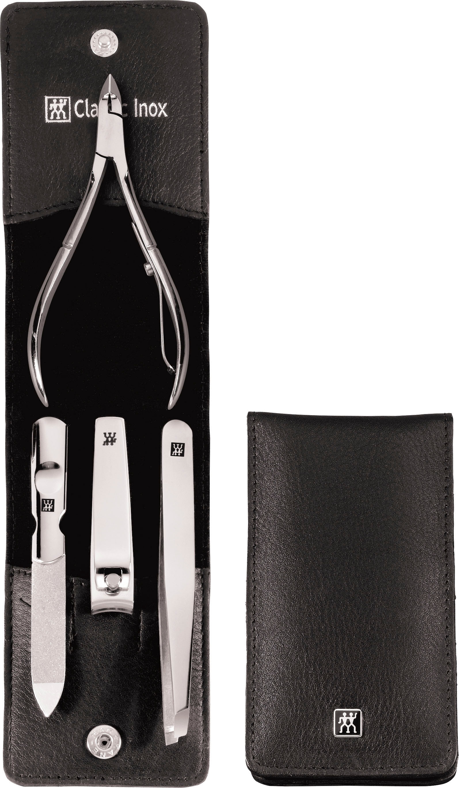 Black Friday Zwilling Maniküre-Etui »CLASSIC INOX DRUCKKNOPF-ETUI SCHWARZ«,  (4 tlg.) | BAUR