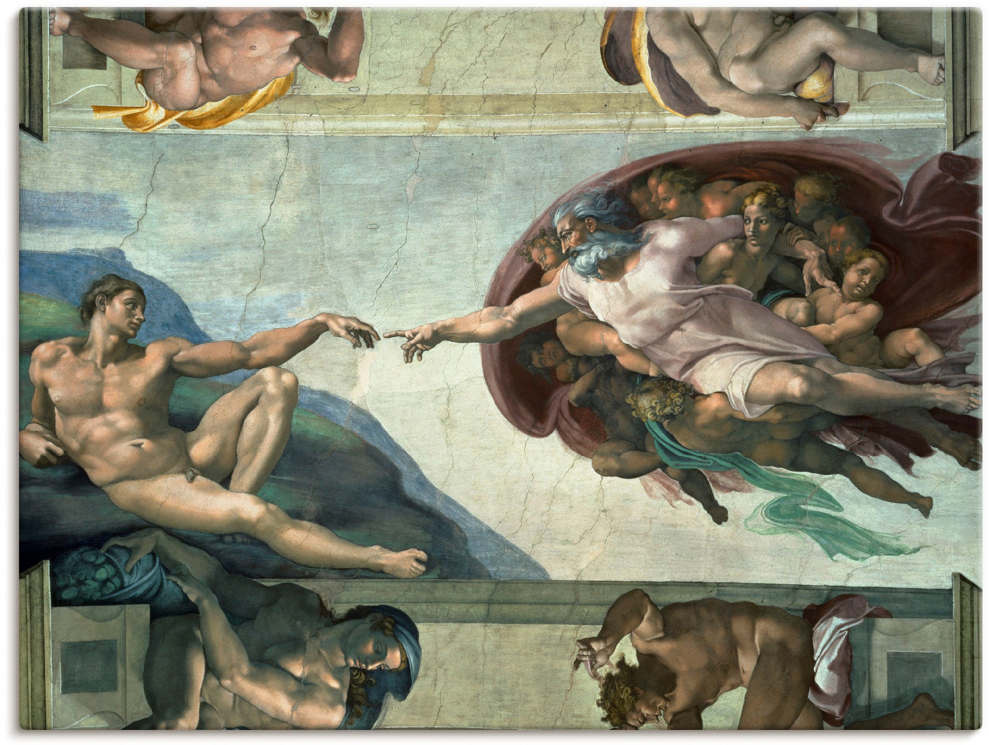 Artland Wandbild »Die Erschaffung des Adam«, Religion, (1 St.), als  Leinwandbild, Wandaufkleber oder Poster in versch. Größen bestellen | BAUR