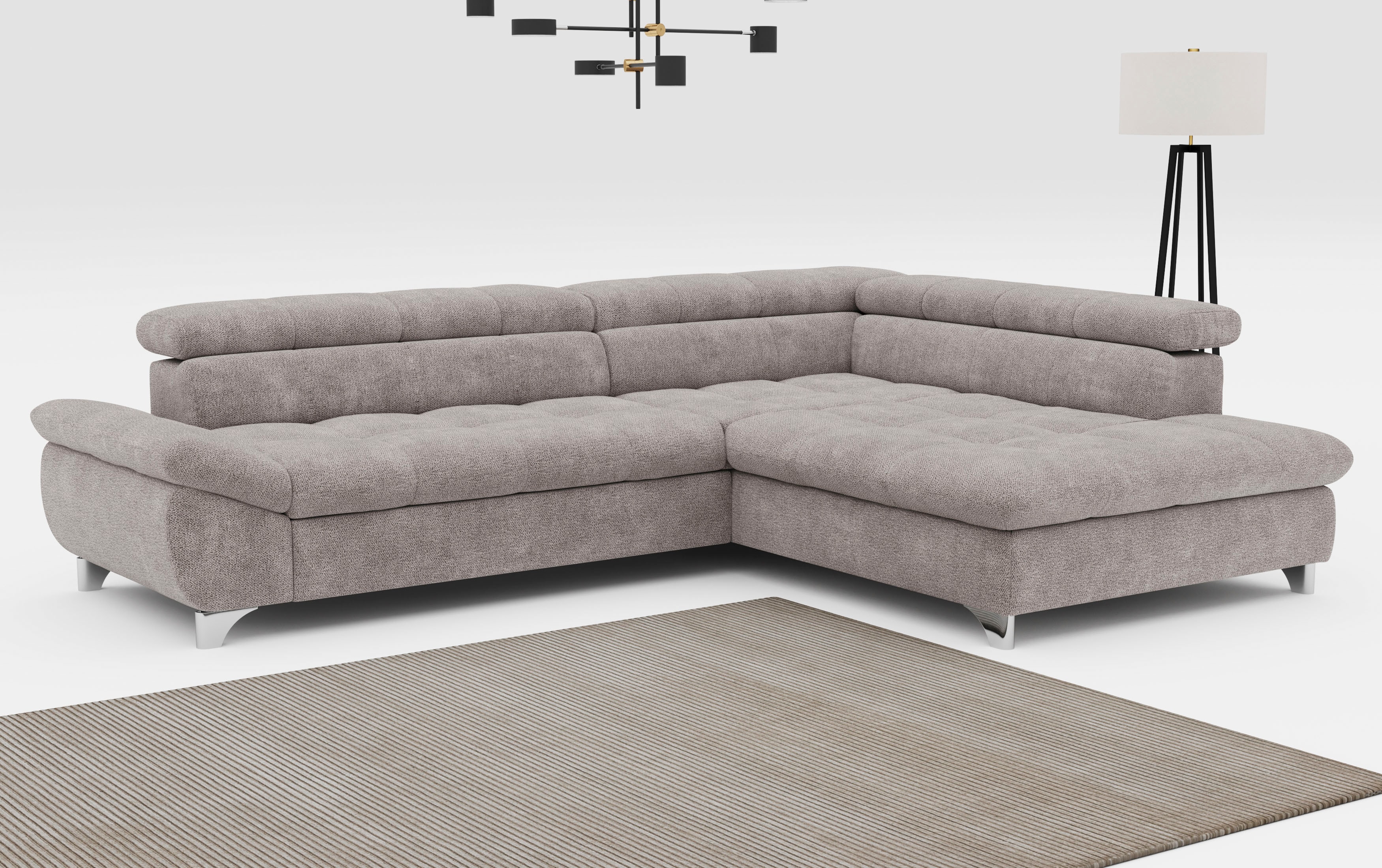 COTTA Ecksofa "Gemini L-Form, B: 312 cm" mit Kopfteilverstellung, optional Schlaffunktion