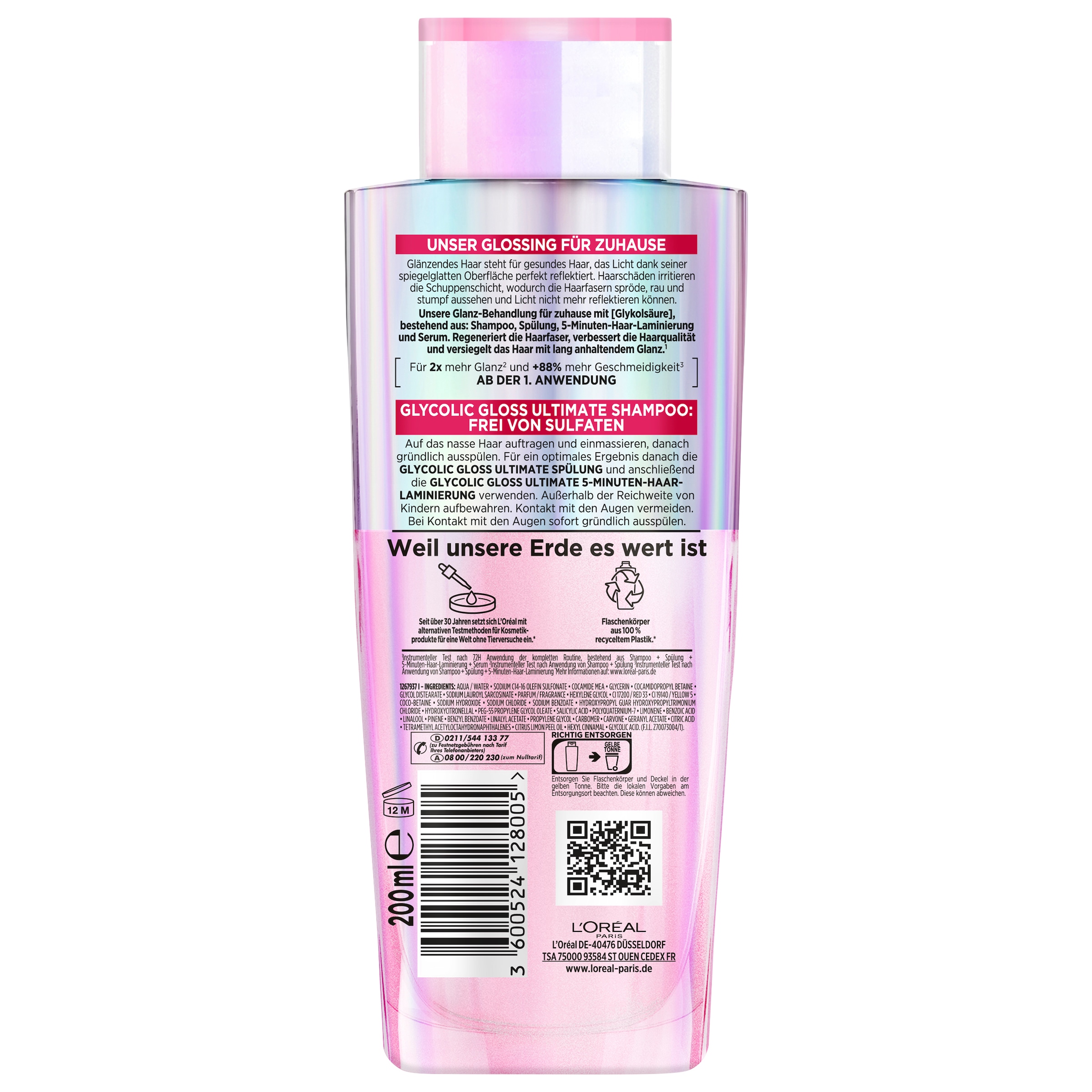 L'ORÉAL PARIS Haarshampoo »L'Oréal Paris Elvital Glycolic Gloss Shampoo«