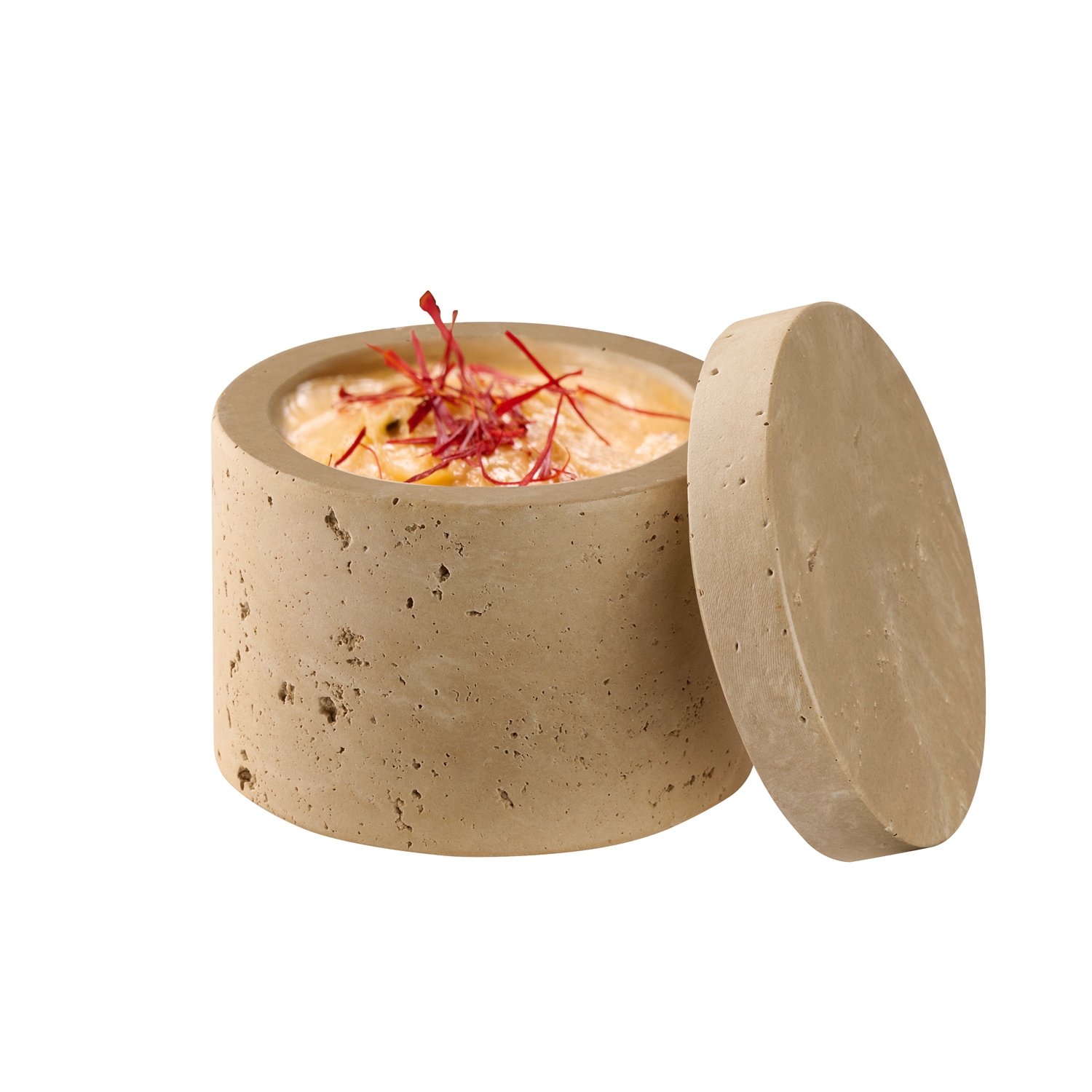 APS Butterdose »2er Set MINERA« Beton, Ø 6 cm, H: 5 cm, 40 ml, Unikat