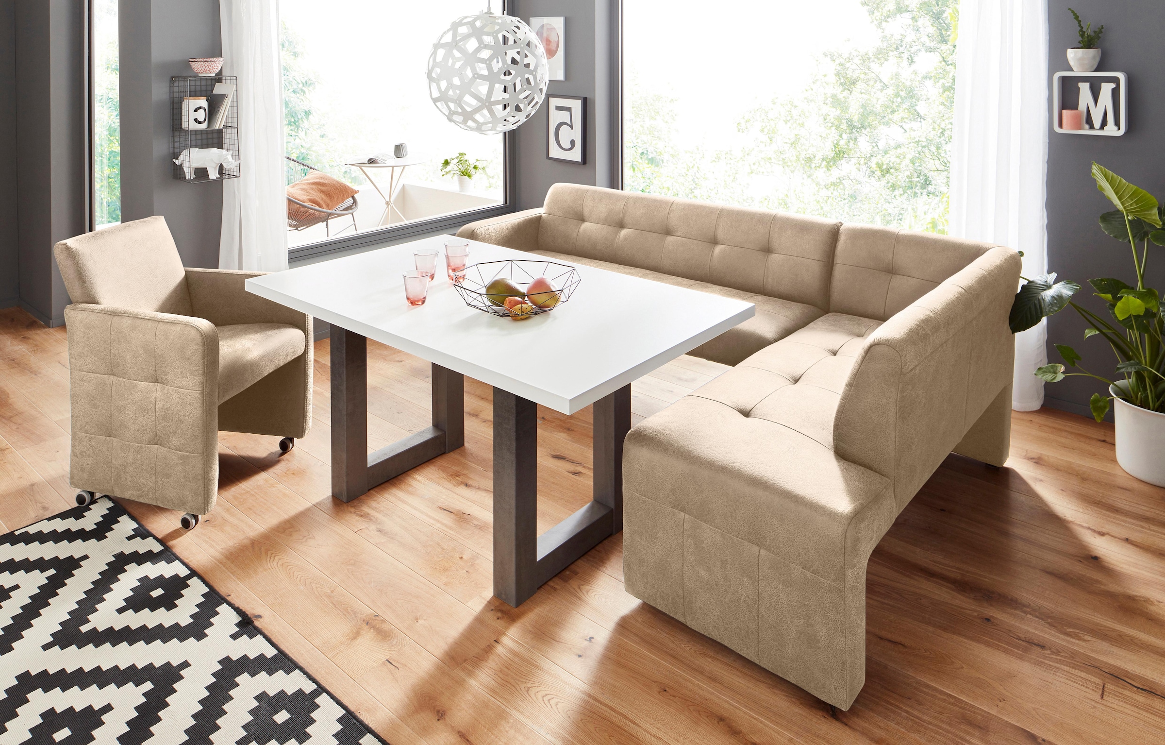 exxpo - sofa fashion Eckbank »Barista«, Frei im Raum stellbar
