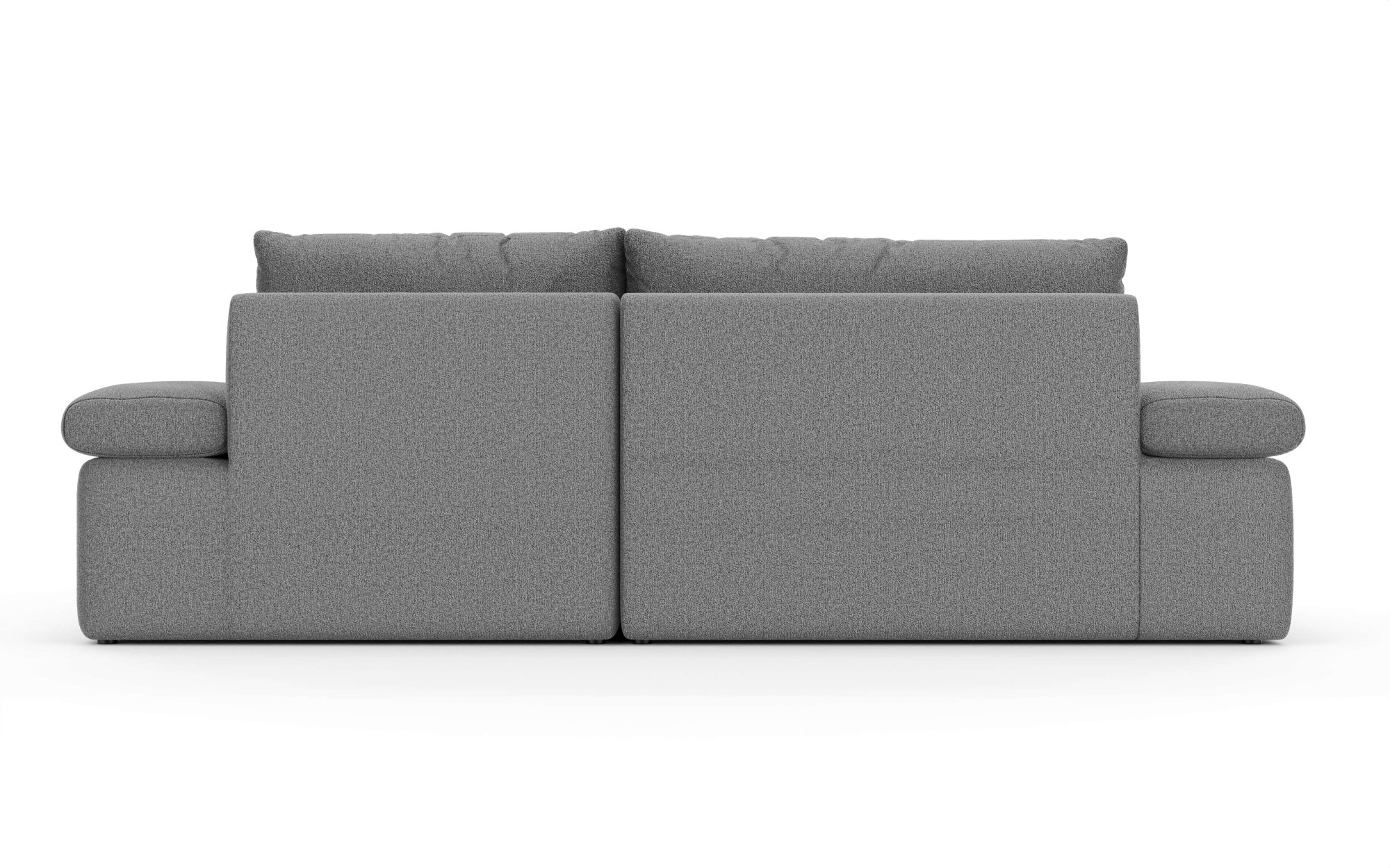 Home affaire Ecksofa »ALVERIE mit Recamiere, moderne Steppung, Maße: B/T/H 274/203/106 cm«, L-Form mit Wellenunterfederung, mit 4 Rückenkissen, pflegeleicht Stoff
