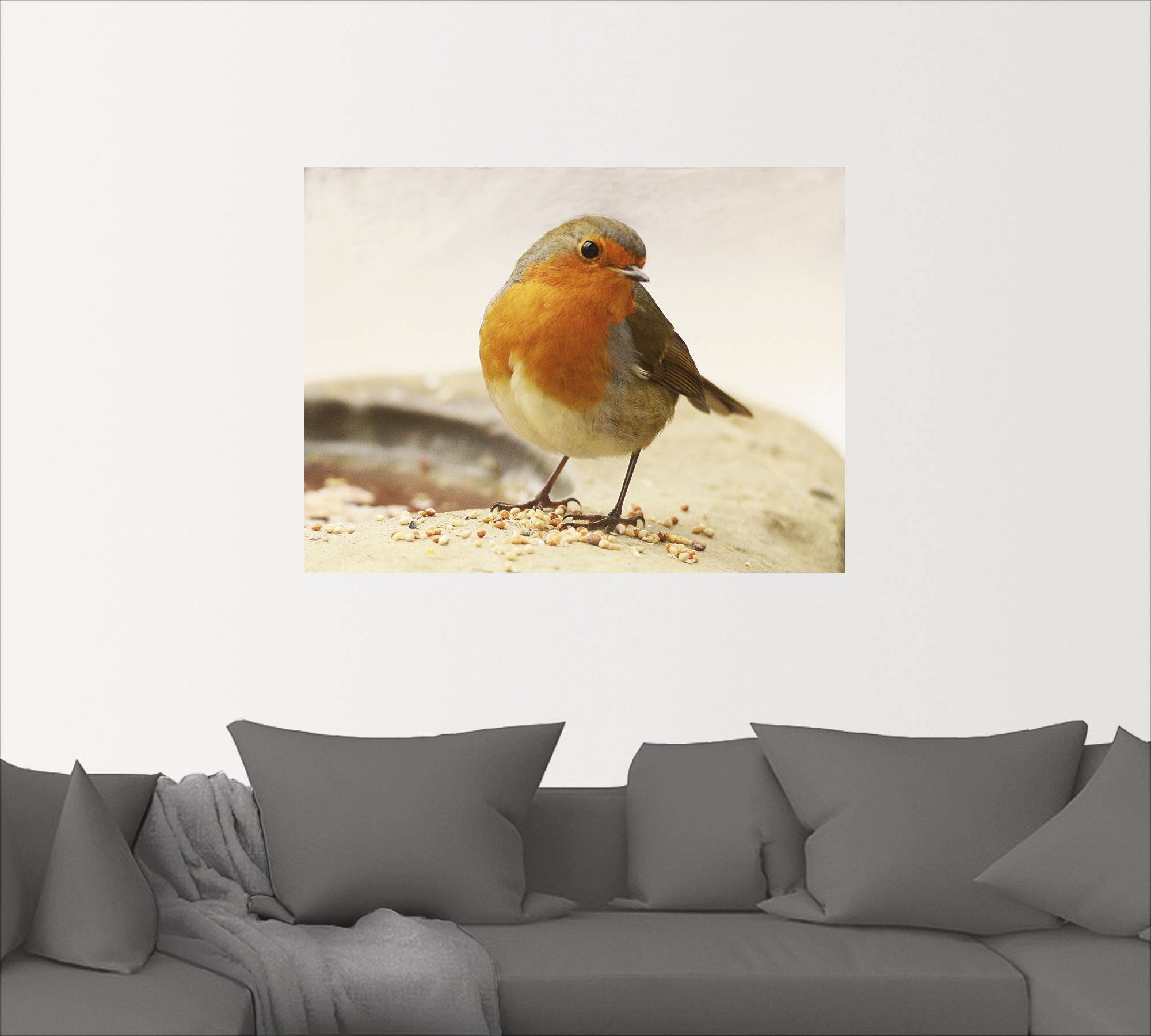 Artland Wandbild "Rotkehlchen", Vögel, (1 St.), als Leinwandbild, Wandaufkl günstig online kaufen