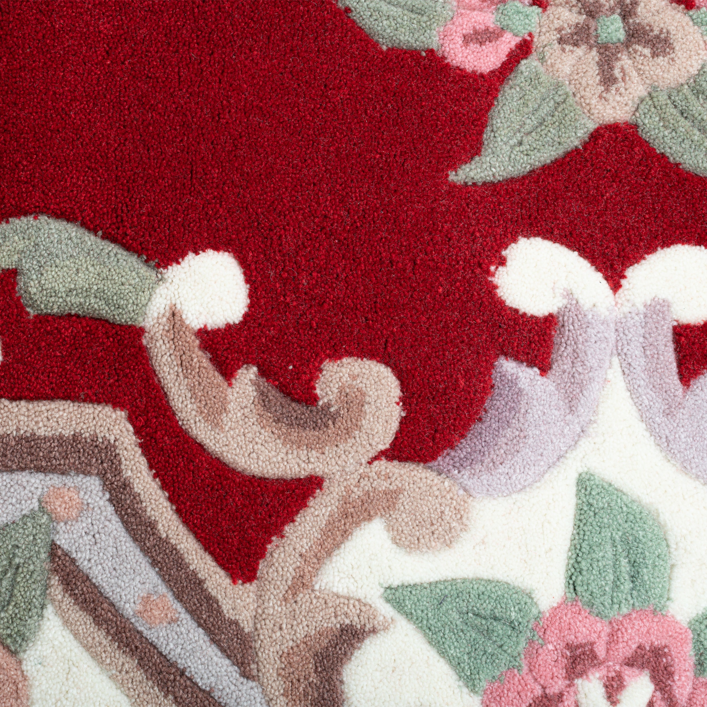 THEKO Teppich »Ming, handgetuftet« rechteckig 14 mm Höhe Pastell-Farben, florales Design, auch in oval & rund, Wohnzimmer