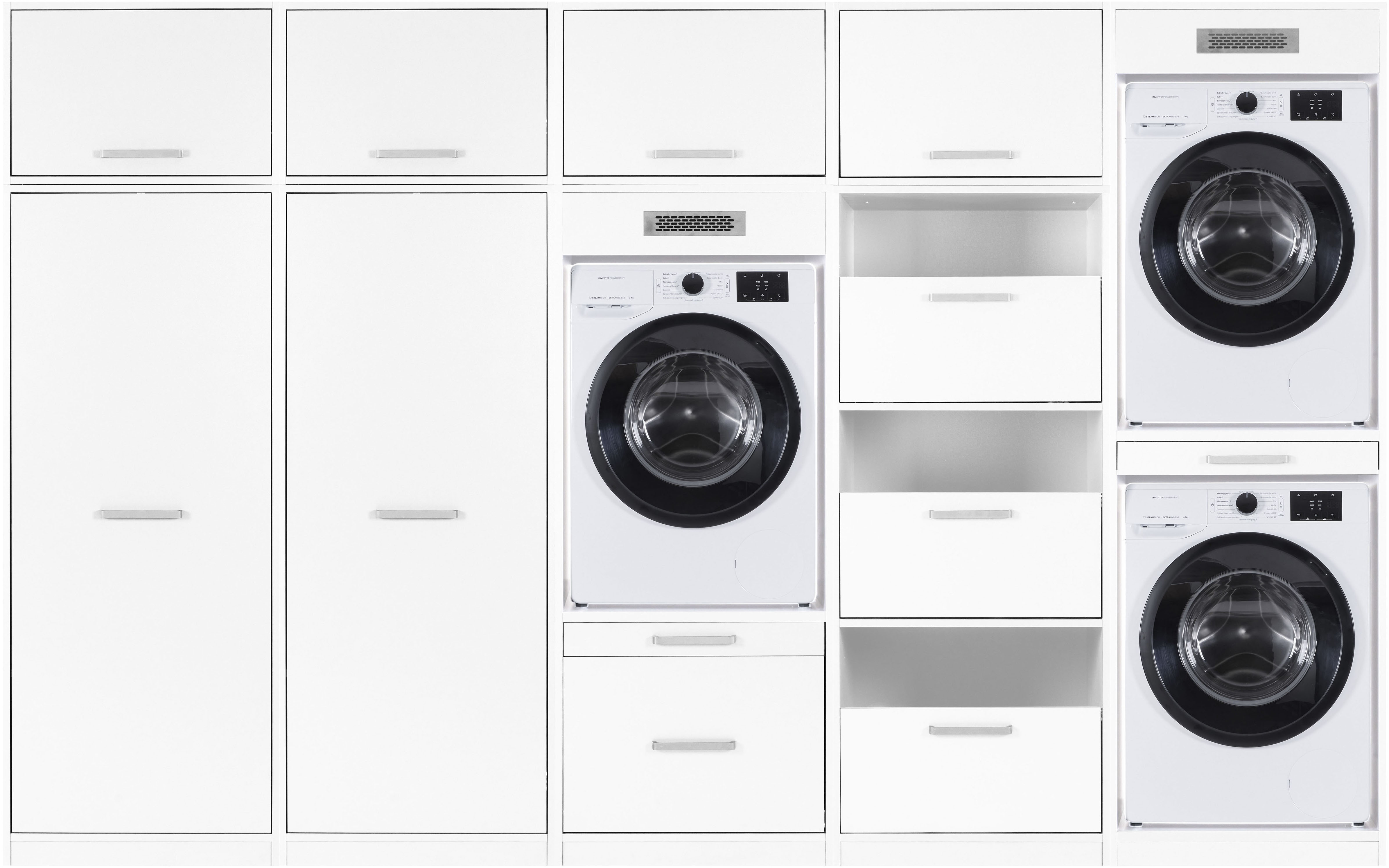 Inter Link "Norela, Waschmaschinenumbauschrank, Geräteschrank mit Wäscheschrank" 9 Stk. tlg.