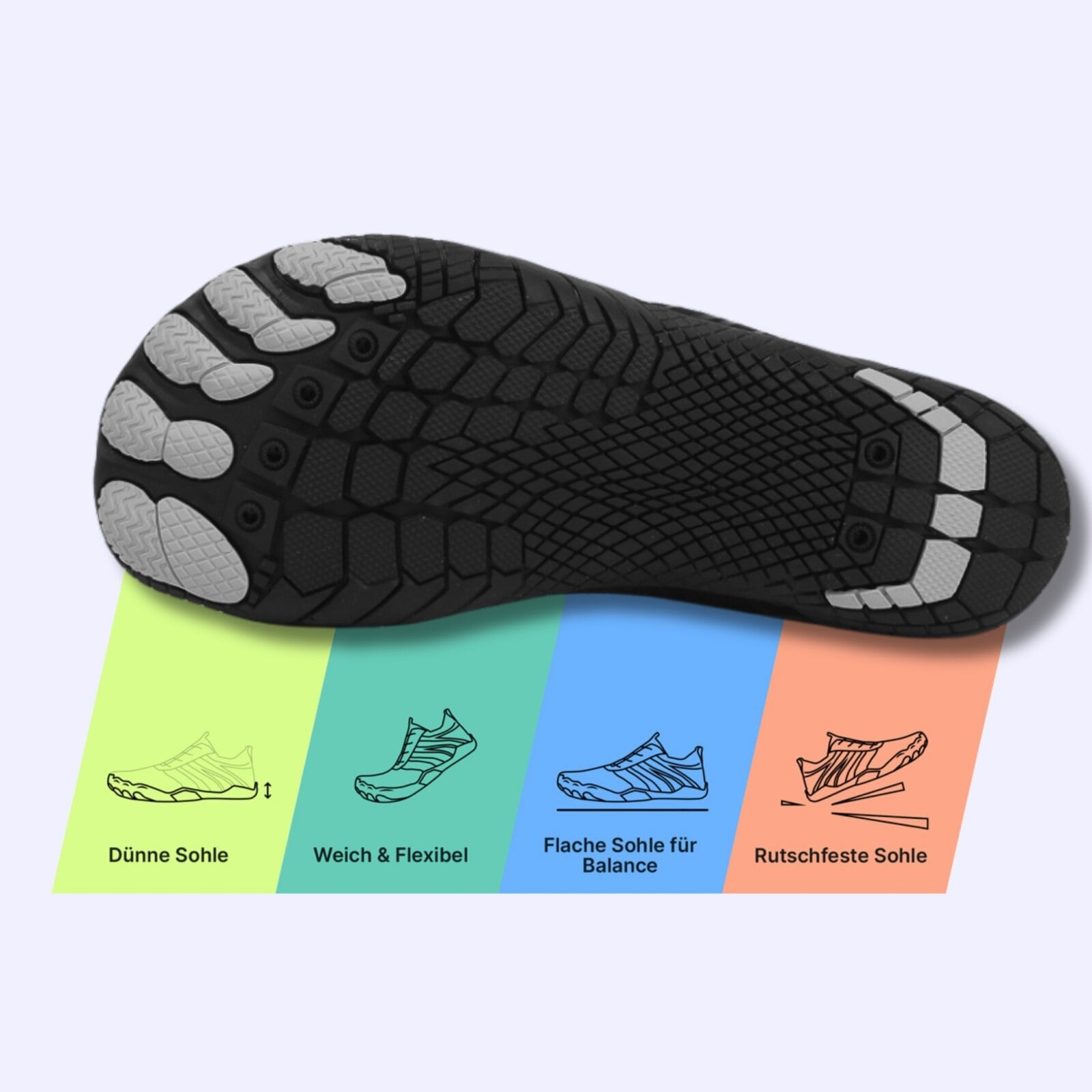 DOTALES Barfußschuh »Gripstep Barfußschuhe Damen & Herren Barfußschuhe«, Minimalschuhe