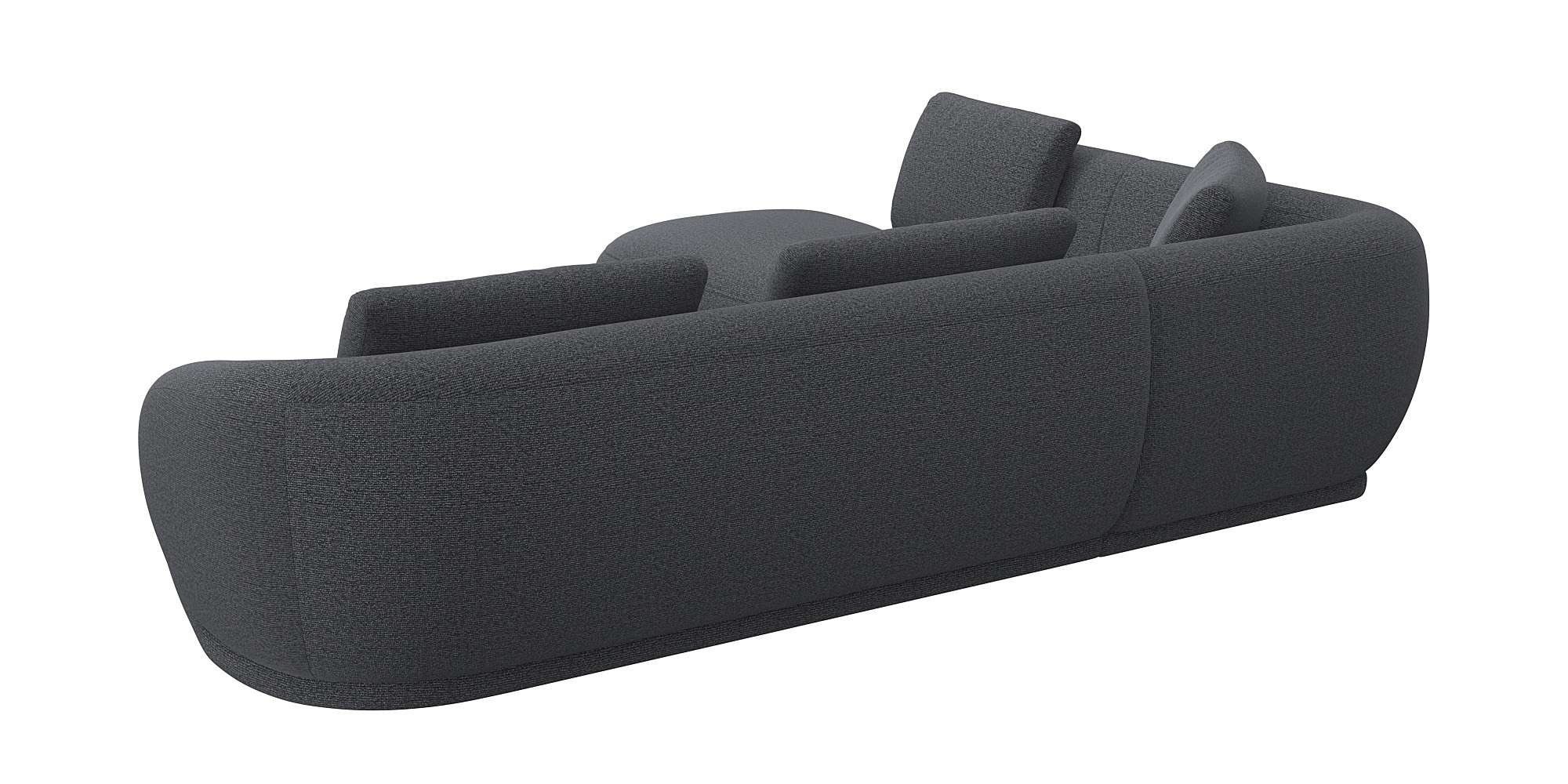 Thumbnail - FLEXLUX Ecksofa "Torino, rund, L-Form, Sofa-Ecke mit Ottomane", Modernes, organisches Sofa-Design, Kaltschaum, Wellenunt...