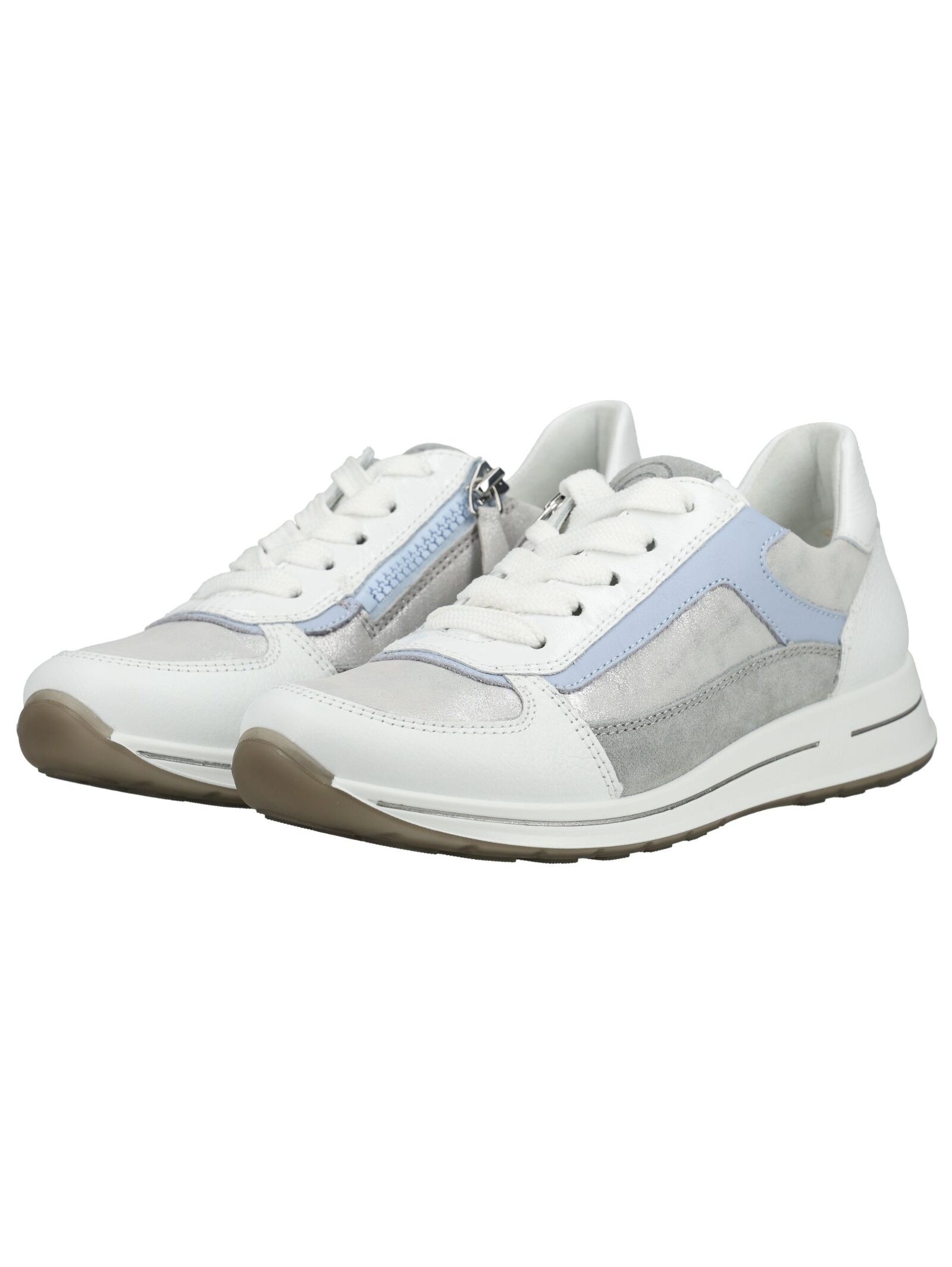 Ara Sneaker Leather White/Silver Size 40 3